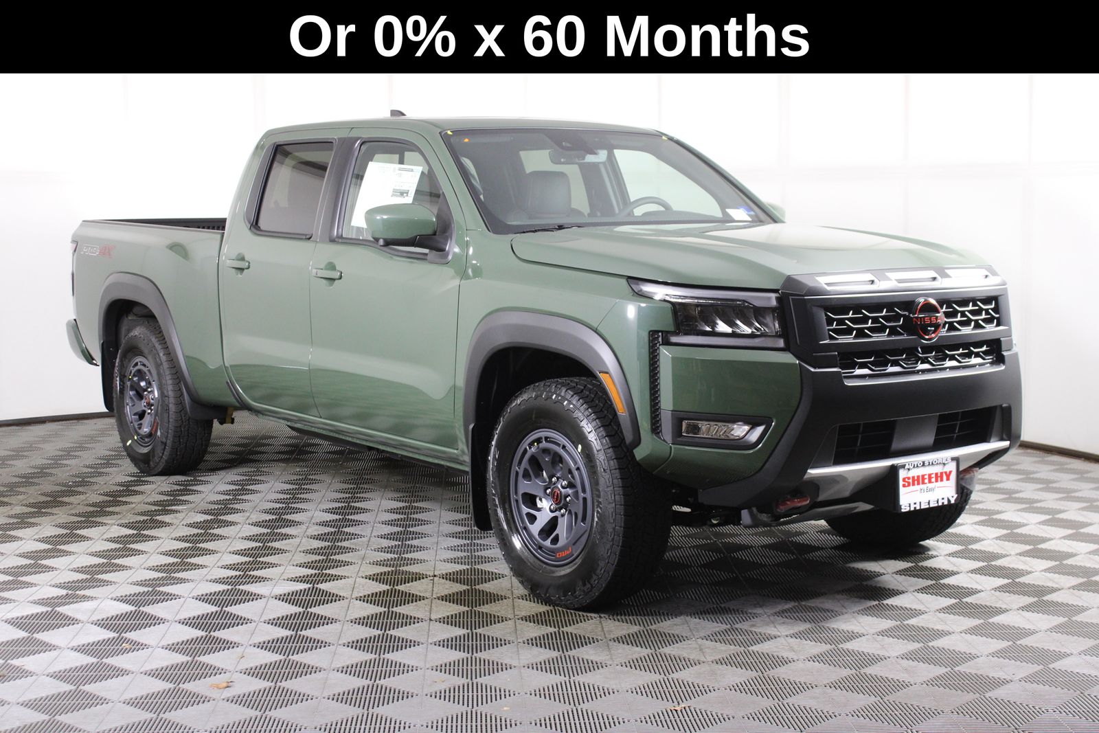 Tactical Green Metallic 2026 Nissan Frontier Pickup Truck Four-Wheel Drive 9-Speed Automatic Overdrive