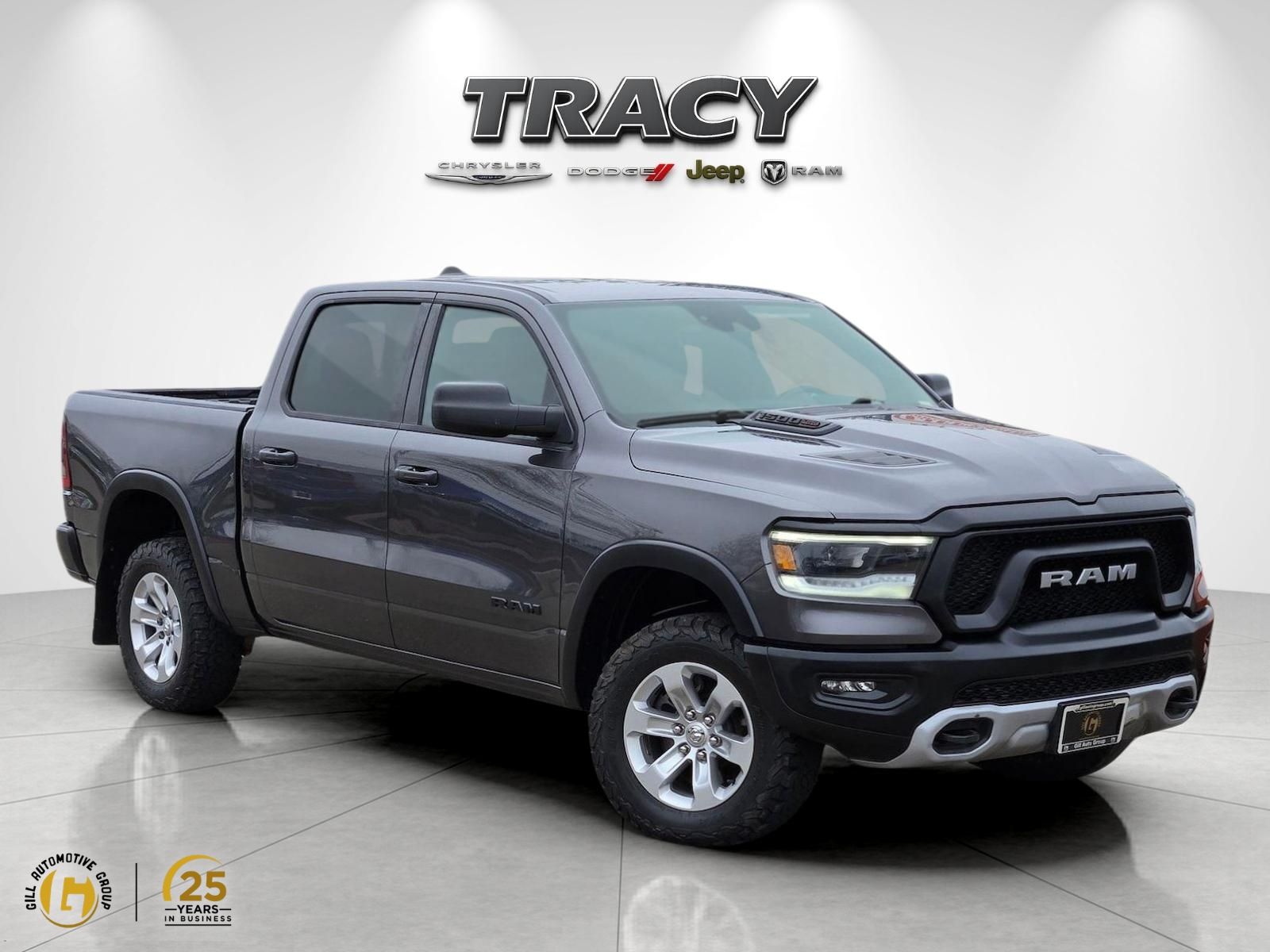 Gray (Granite Crystal Metallic Clearcoat) 2021 RAM 1500 Pickup Truck Four-Wheel Drive 8-Speed Automatic
