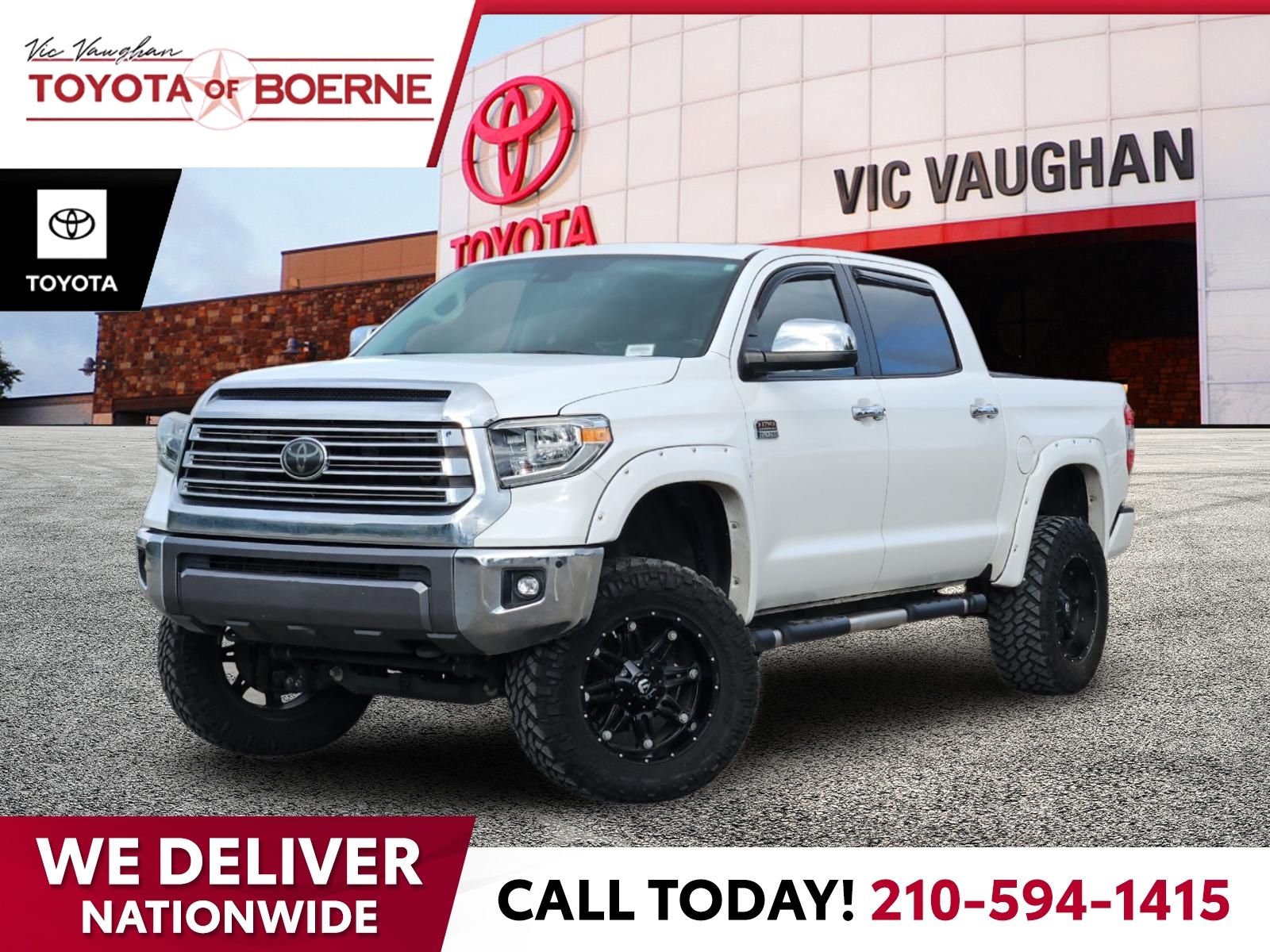 Super White 2018 Toyota Tundra Pickup Truck Four-Wheel Drive 6-Speed Automatic Overdrive
