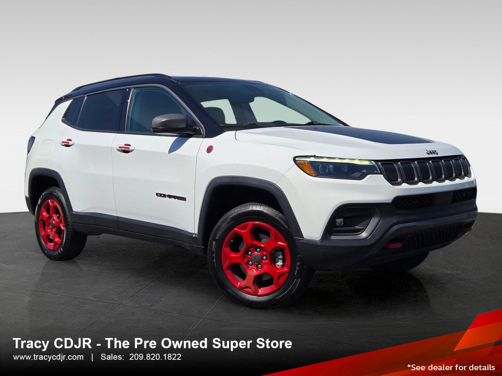 Bright White Clearcoat 2022 Jeep Compass Trailhawk 4WD SUV / Crossover Four-Wheel Drive 9-Speed Automatic