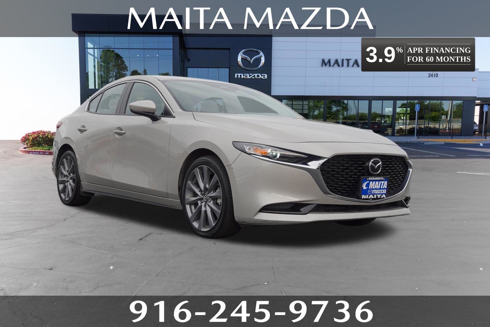 Gray (Platinum Quartz Metallic) 2025 Mazda MAZDA3 Sedan Front-Wheel Drive 6-Speed Automatic