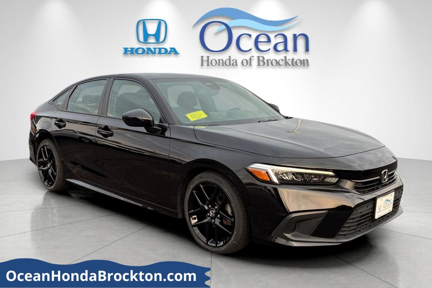 Crystal Black Pearl 2024 Honda Civic Sedan Front-Wheel Drive Continuously Variable Transmission