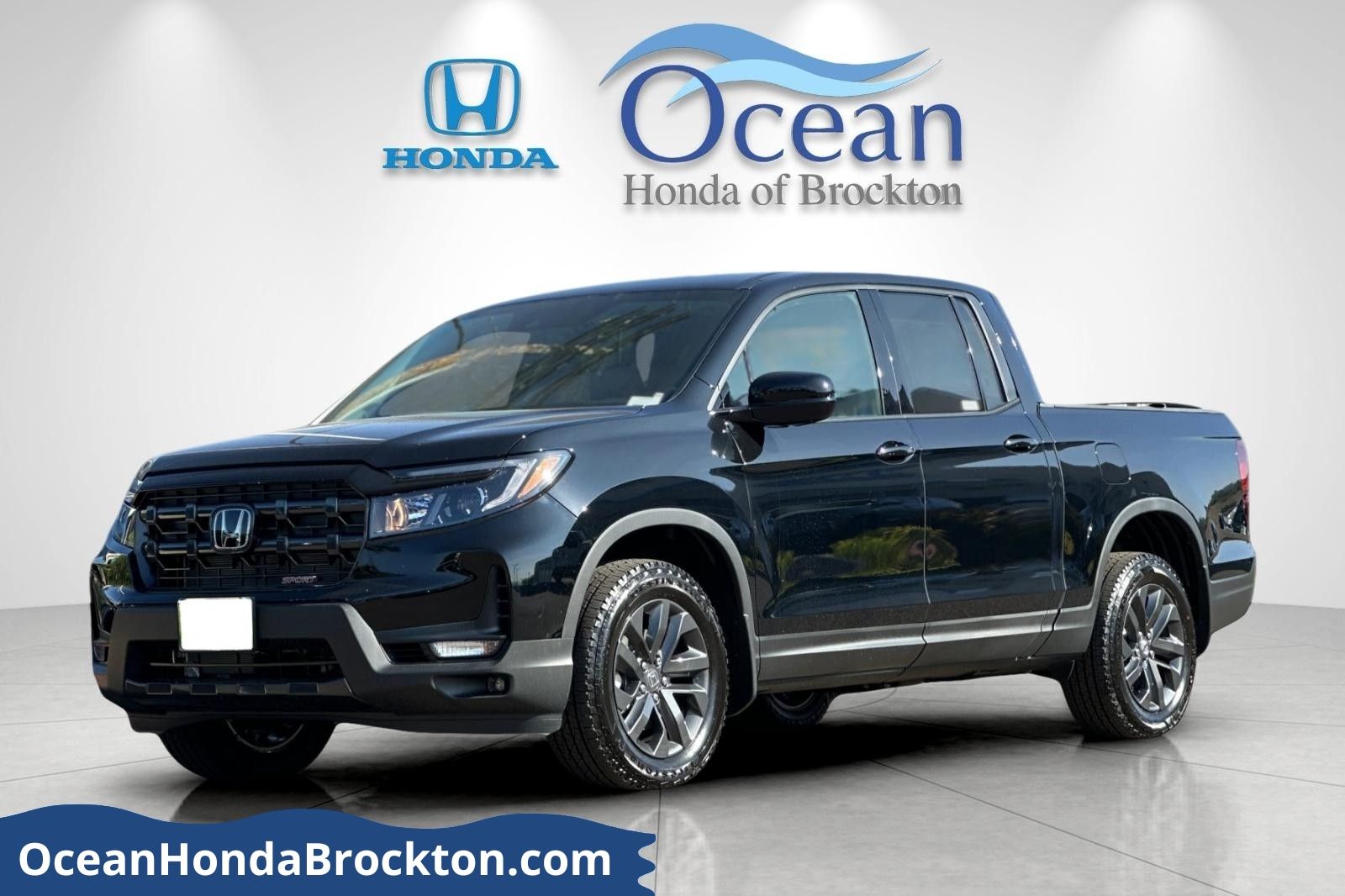 Crystal Black Pearl 2025 Honda Ridgeline Pickup Truck All-Wheel Drive 9-Speed Automatic