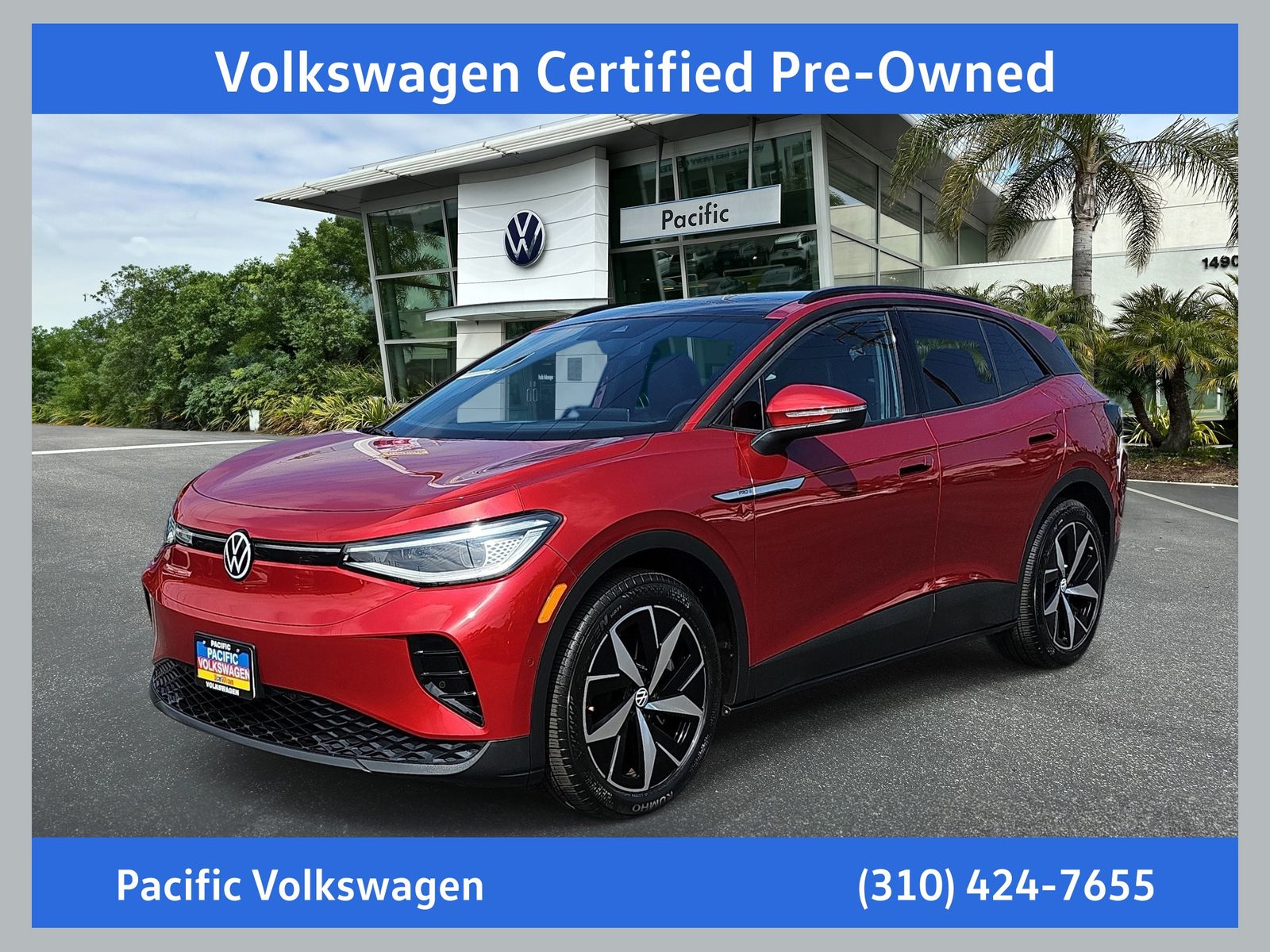 Red Metallic 2023 Volkswagen ID.4 SUV / Crossover Rear-Wheel Drive Automatic