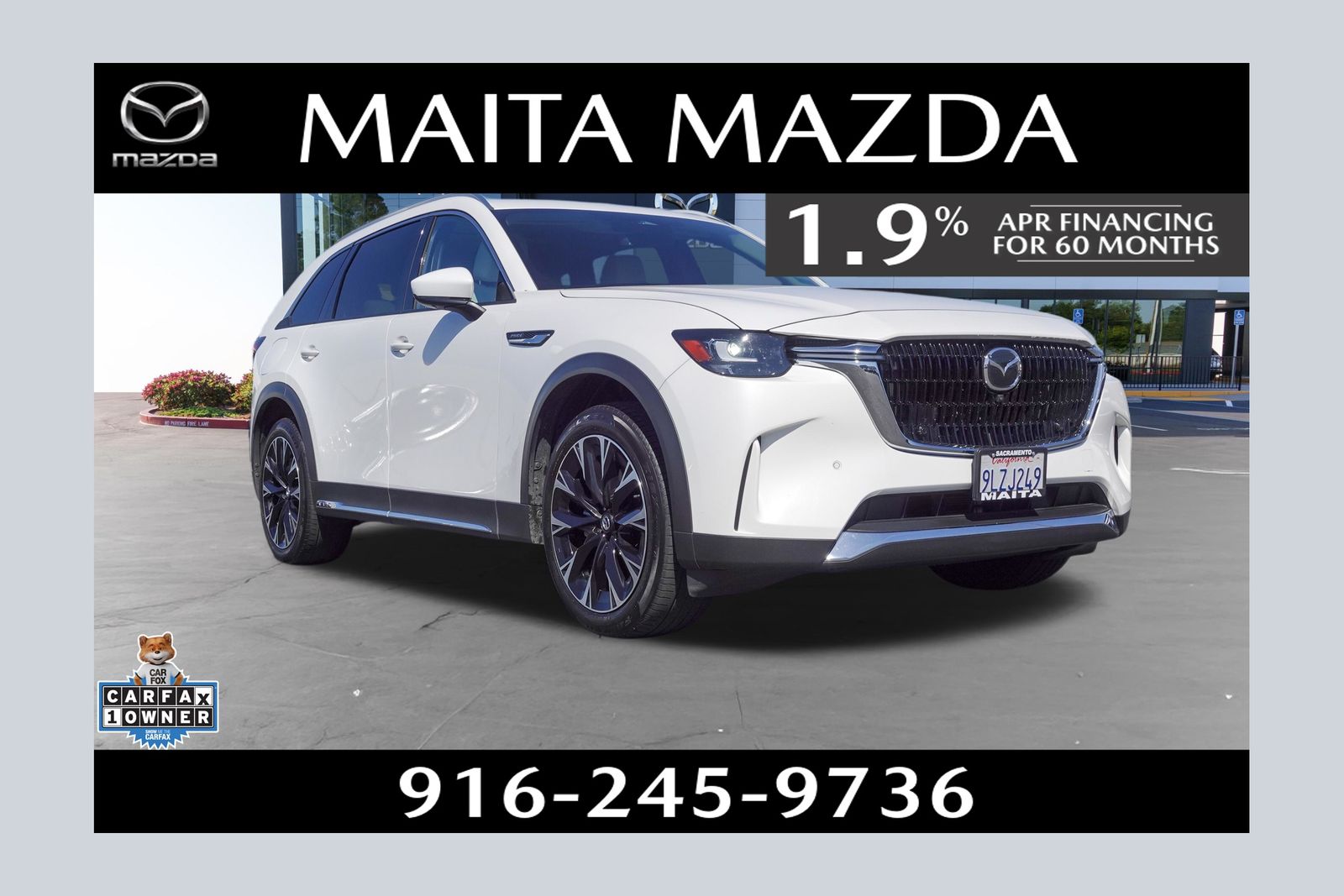 Rhodium White Premium 2024 Mazda CX-90 PHEV Premium Plus AWD SUV / Crossover All-Wheel Drive 8-Speed Automatic