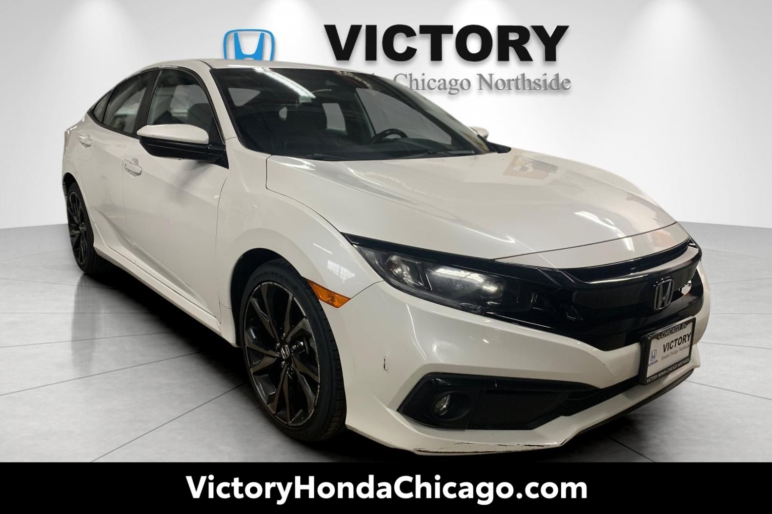 Platinum White Pearl 2020 Honda Civic Sport Sedan FWD Sedan Front-Wheel Drive Continuously Variable Transmission