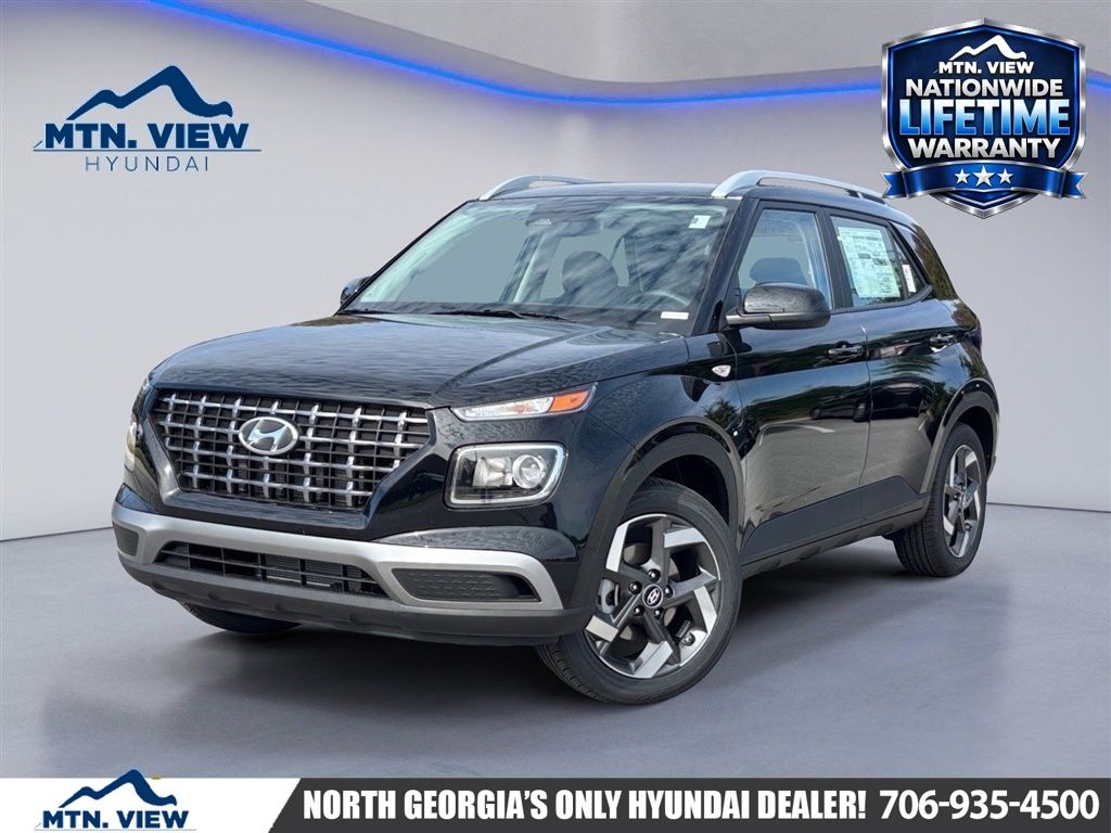 Onyx Black 2026 Hyundai Venue SUV / Crossover Front-Wheel Drive Continuously Variable Transmission