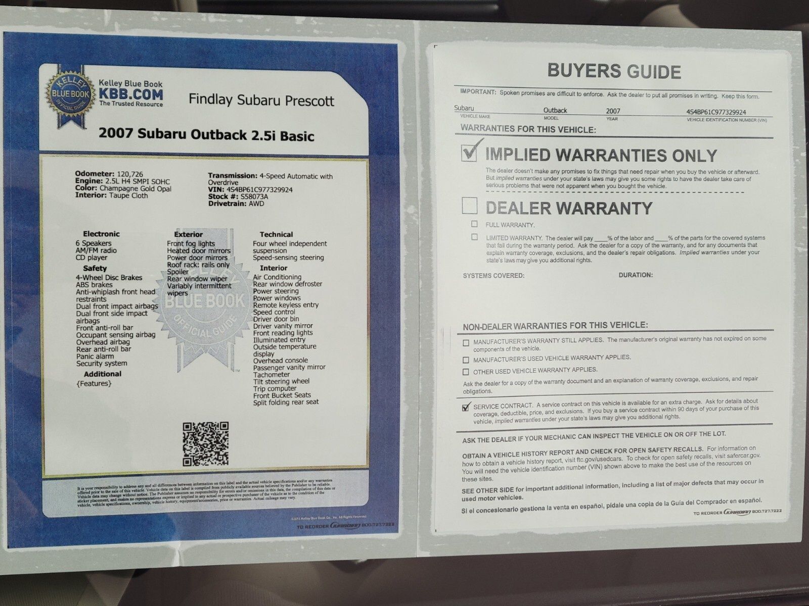 2007 Subaru Outback 2.5i 32