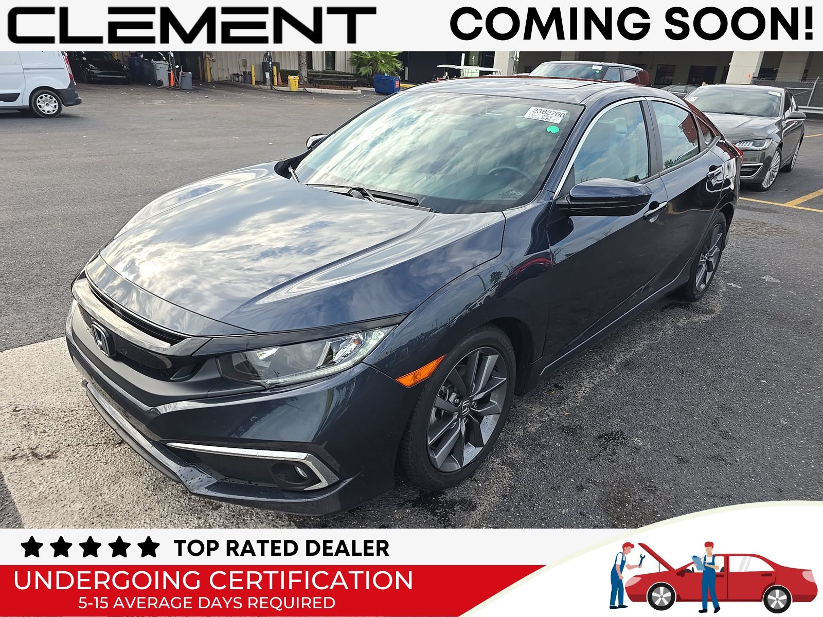 Aegean Blue Metallic 2020 Honda Civic EX Sedan FWD Sedan Front-Wheel Drive Continuously Variable Transmission