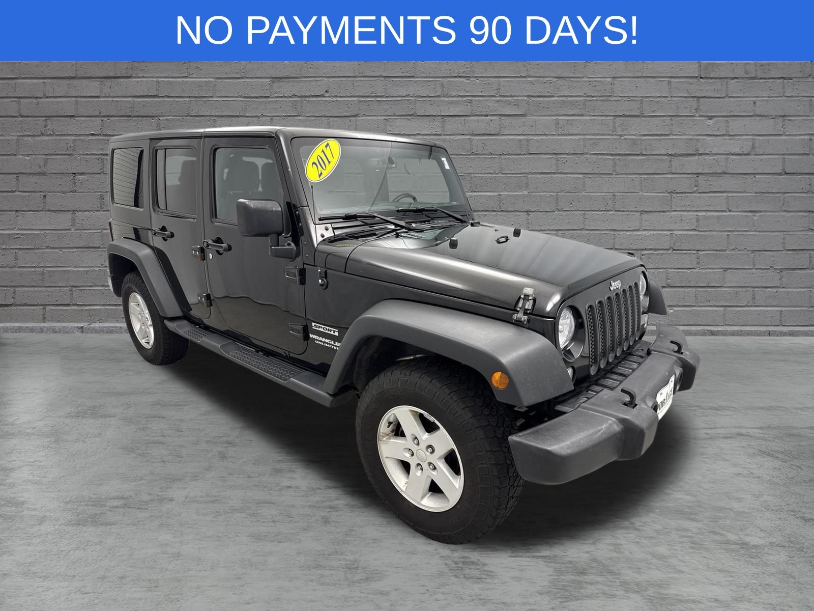 Black Clearcoat 2017 Jeep Wrangler SUV / Crossover Four-Wheel Drive 6-Speed Manual