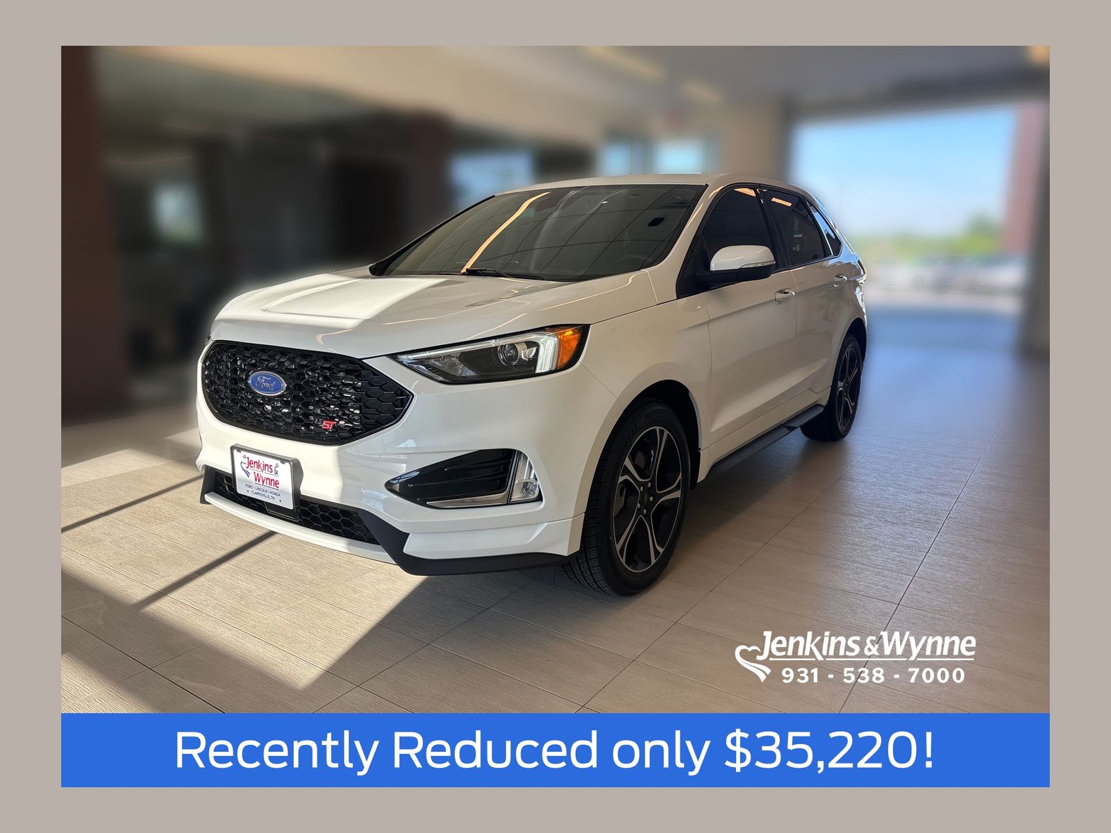 Star White Metallic Tri-Coat 2023 Ford Edge SUV / Crossover All-Wheel Drive 7-Speed Automatic
