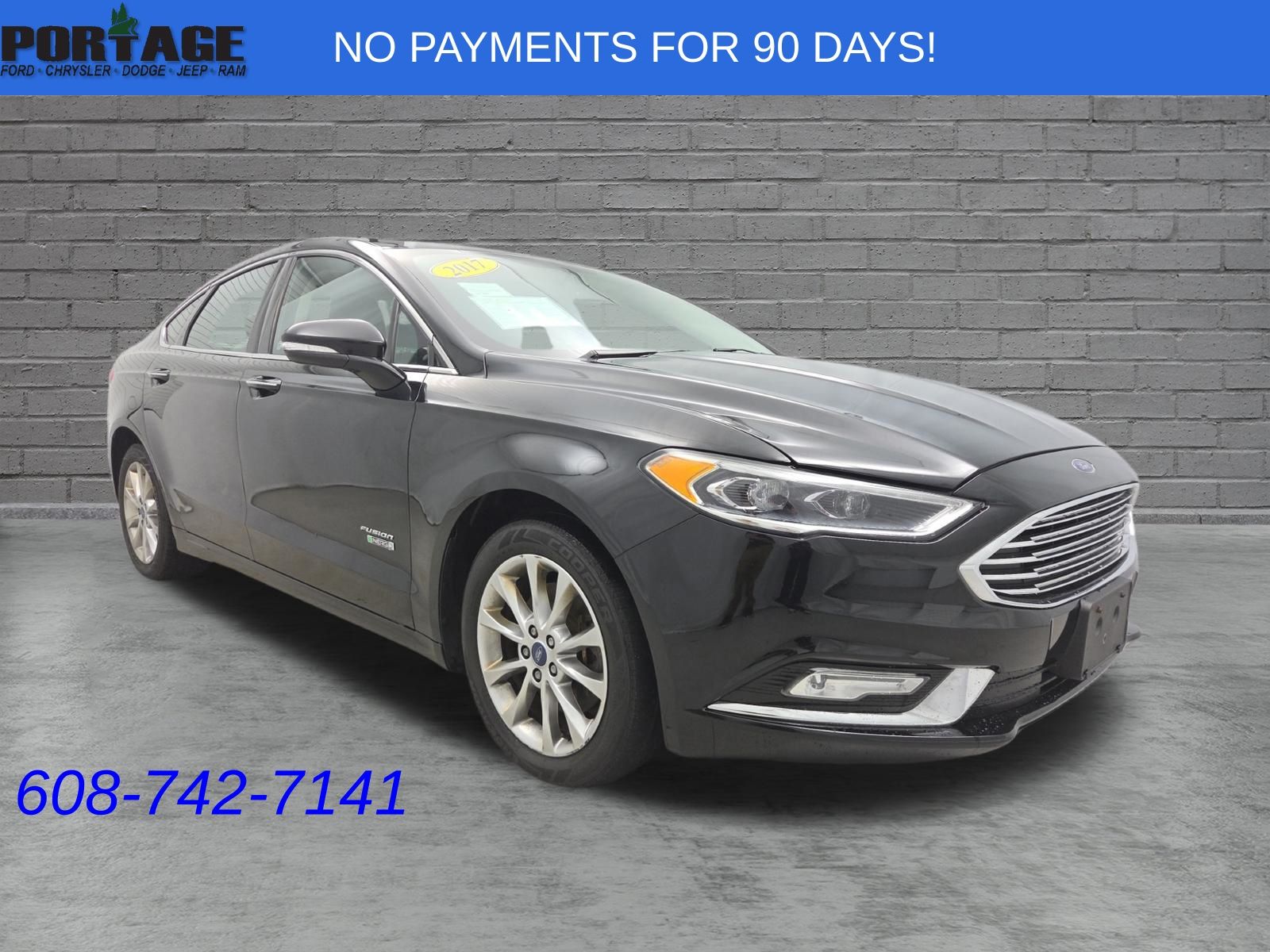 Shadow Black 2017 Ford Fusion Energi Sedan Front-Wheel Drive Continuously Variable Transmission