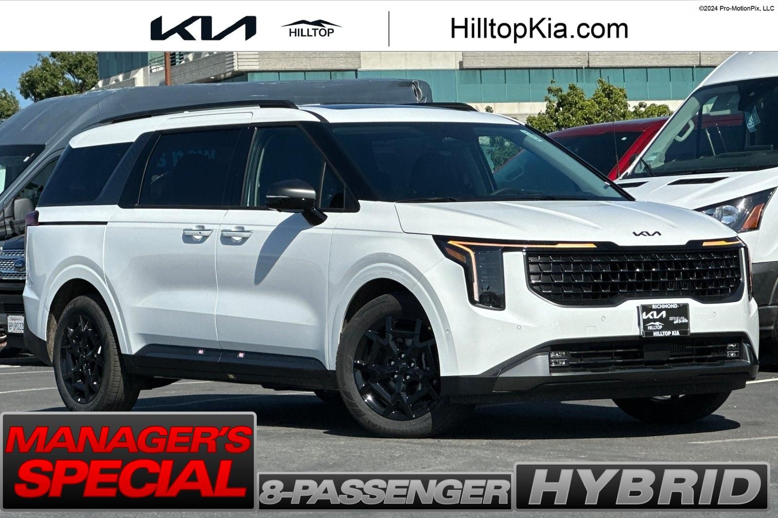 Snow White Pearl 2026 Kia Carnival Hybrid Minivan Front-Wheel Drive 6-Speed Automatic