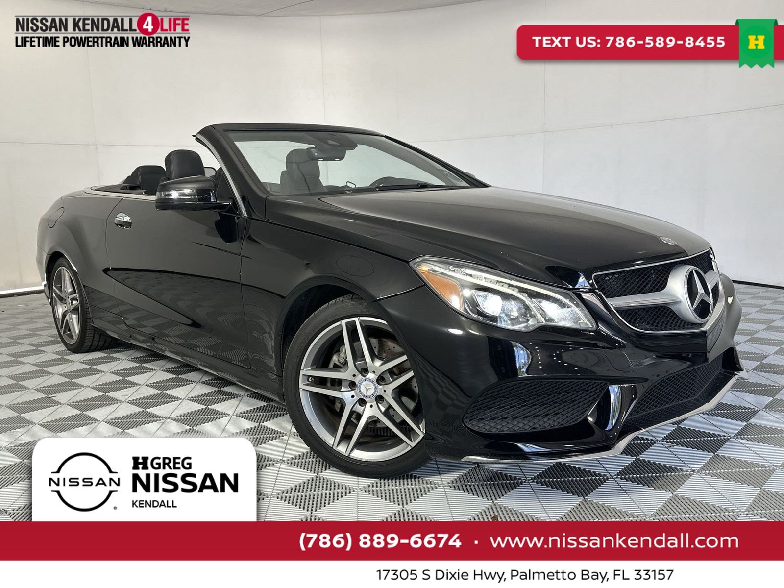 Black 2017 Mercedes-Benz E-Class Convertible Rear-Wheel Drive 7-Speed Automatic