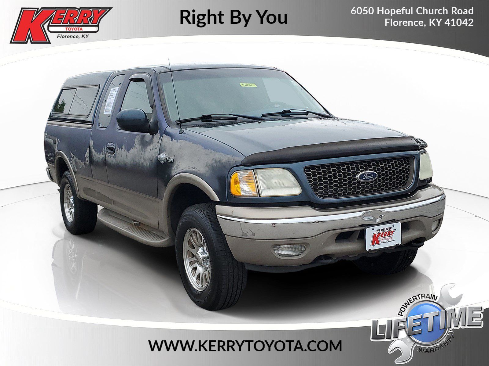Blue 2002 Ford F-150 Pickup Truck  4-Speed Automatic Overdrive