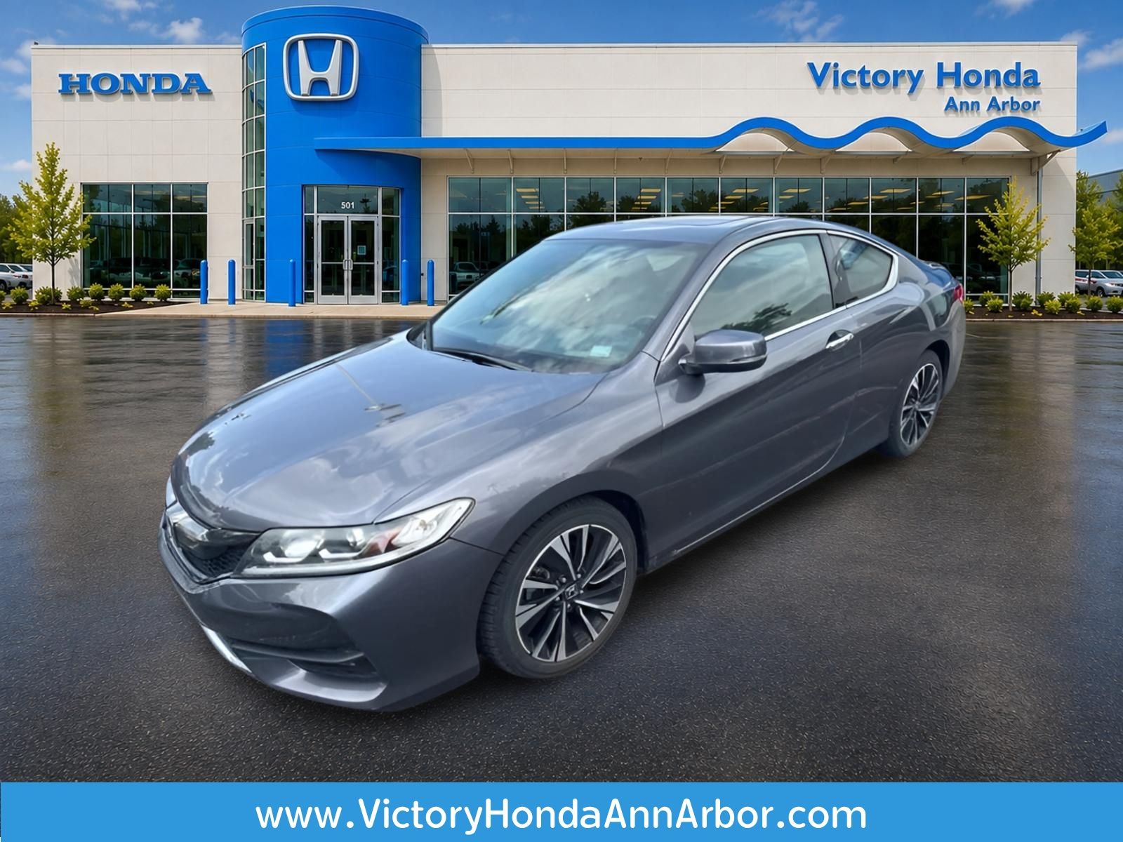 Gray (Modern Steel Metallic) 2017 Honda Accord Coupe Coupe Front-Wheel Drive Continuously Variable Transmission