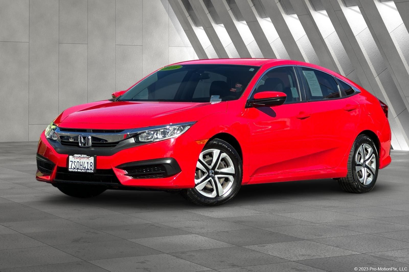 Rallye Red 2016 Honda Civic LX Sedan Front-Wheel Drive Continuously Variable Transmission