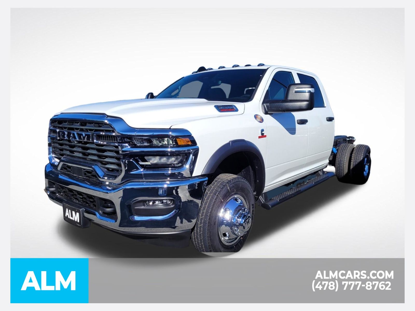 Bright White Clearcoat 2026 RAM 3500 Chassis Tradesman Crew Cab LB DRW 4WD Pickup Truck Four-Wheel Drive 8-Speed Automatic