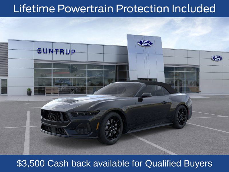 Shadow Black 2025 Ford Mustang GT Premium Convertible RWD Convertible Rear-Wheel Drive Automatic