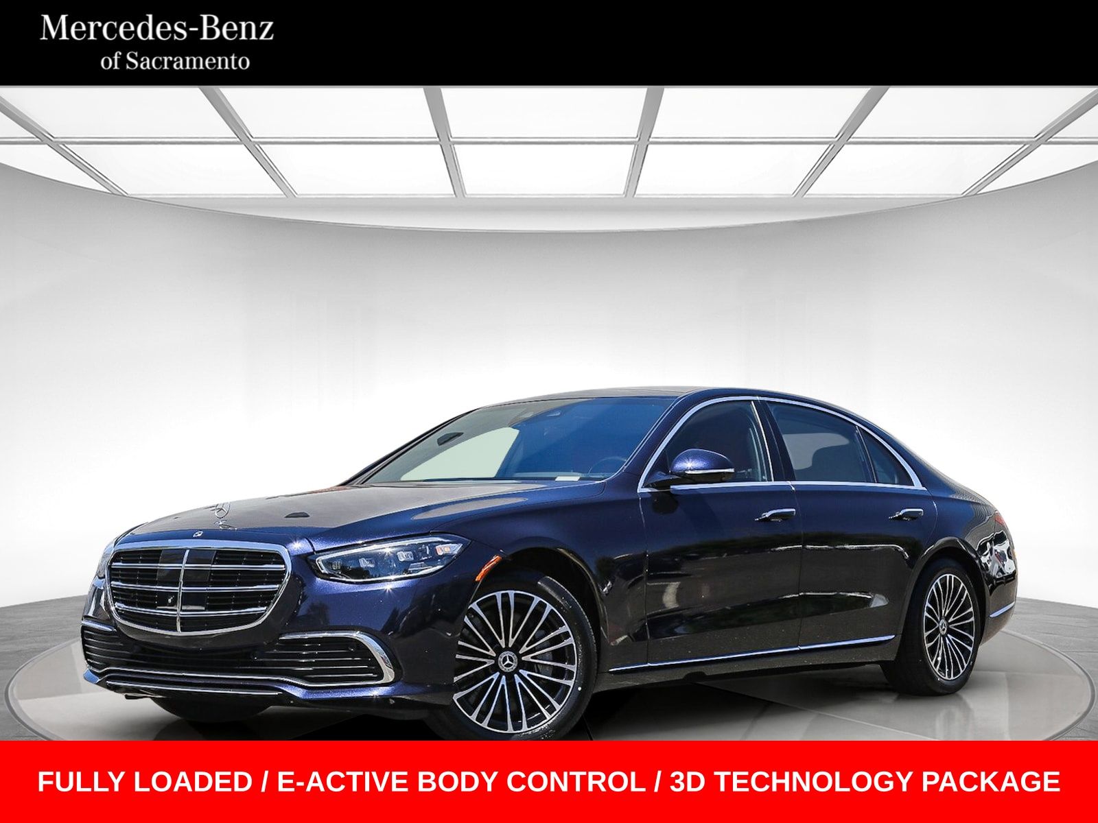 Nautical Blue Metallic 2023 Mercedes-Benz S-Class S 500 4MATIC AWD Sedan All-Wheel Drive 9-Speed Automatic