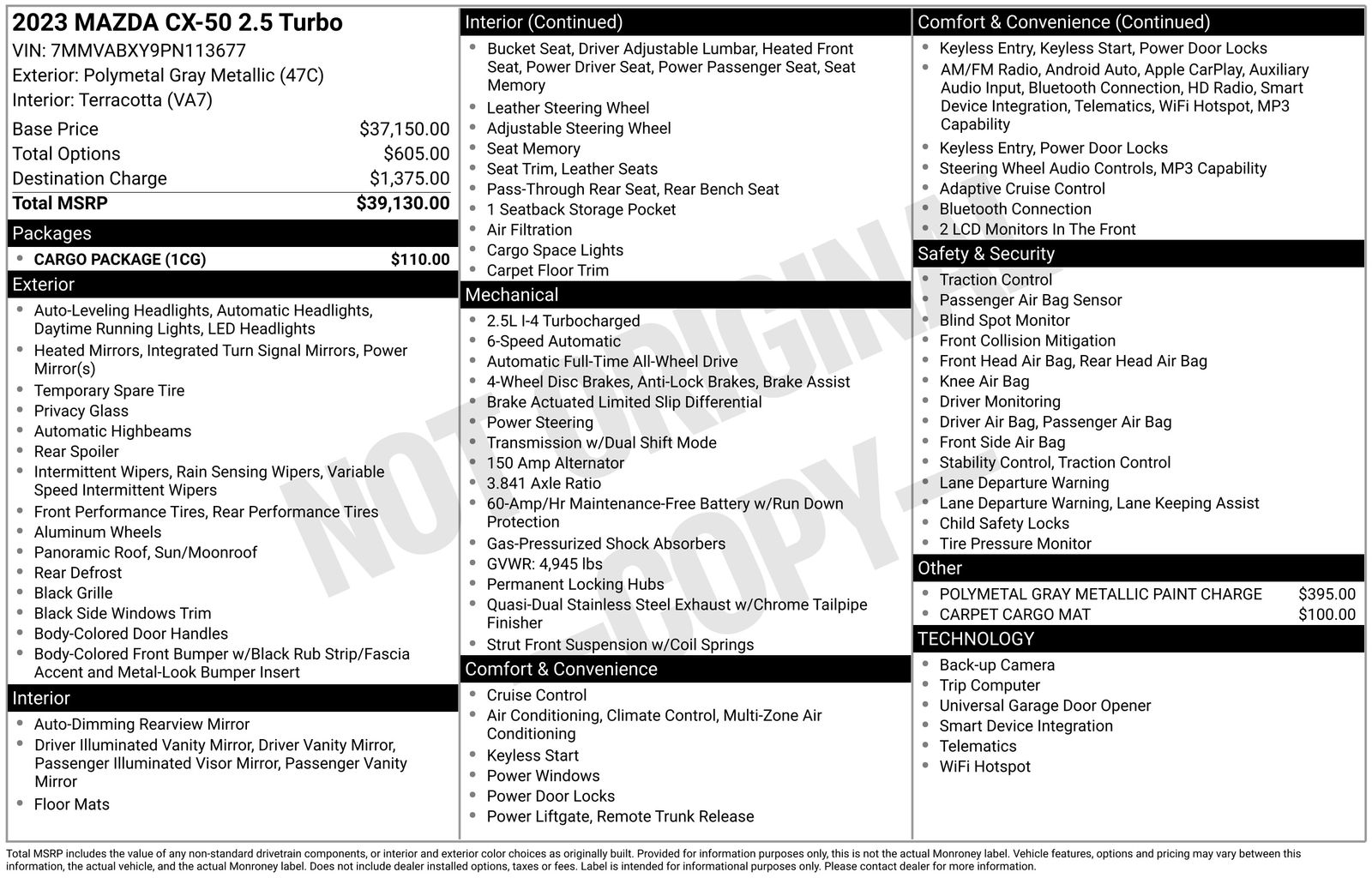 Used Car 2023 Mazda Cx-50  2.5 Turbo For Sale Under $30,000 In Austin, Texas