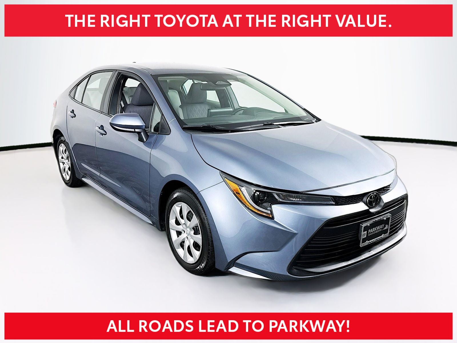 Gray 2024 Toyota Corolla LE FWD Sedan Front-Wheel Drive Continuously Variable Transmission