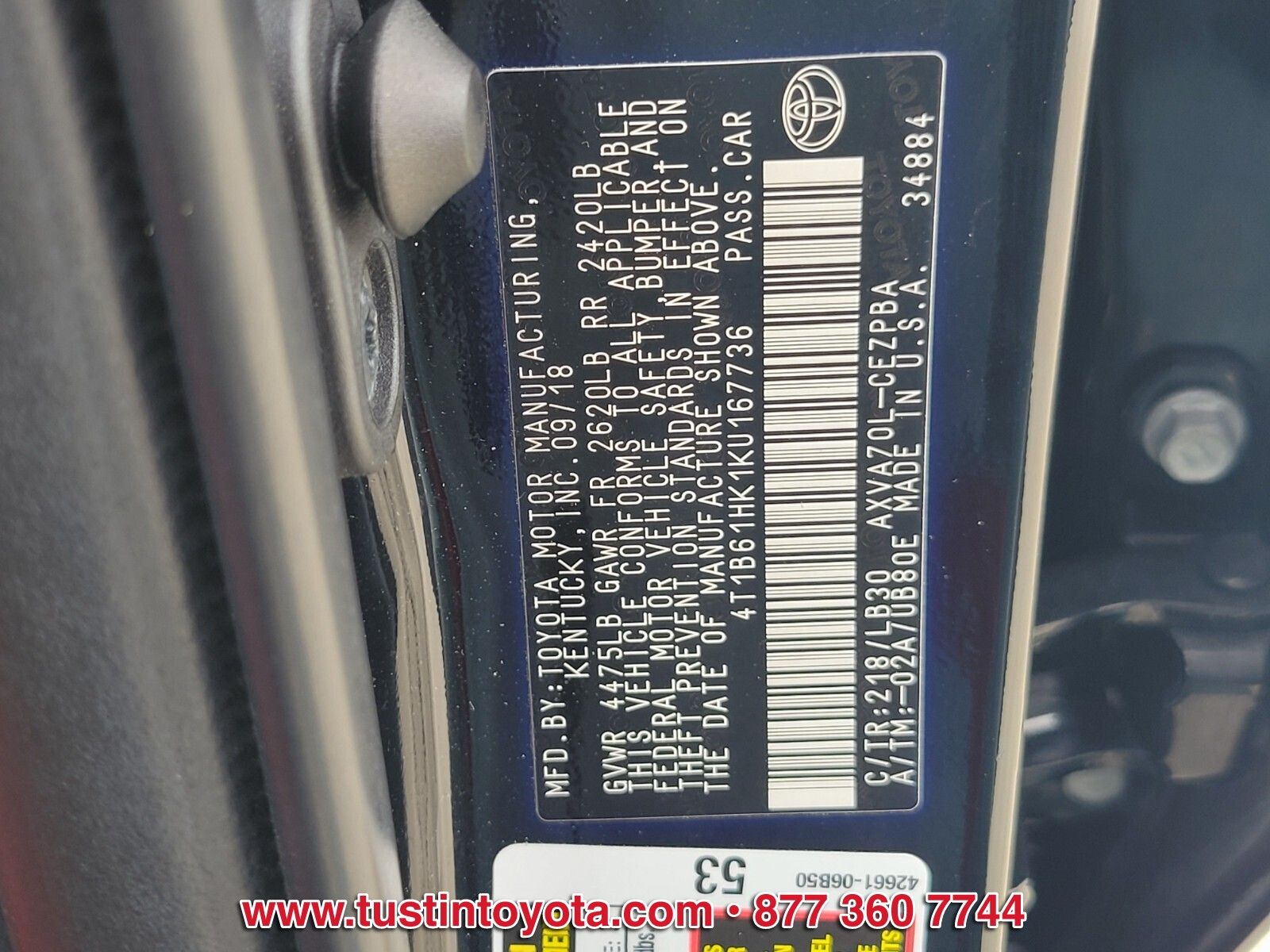 Certified Used 2019 Black Toyota XSE image 16