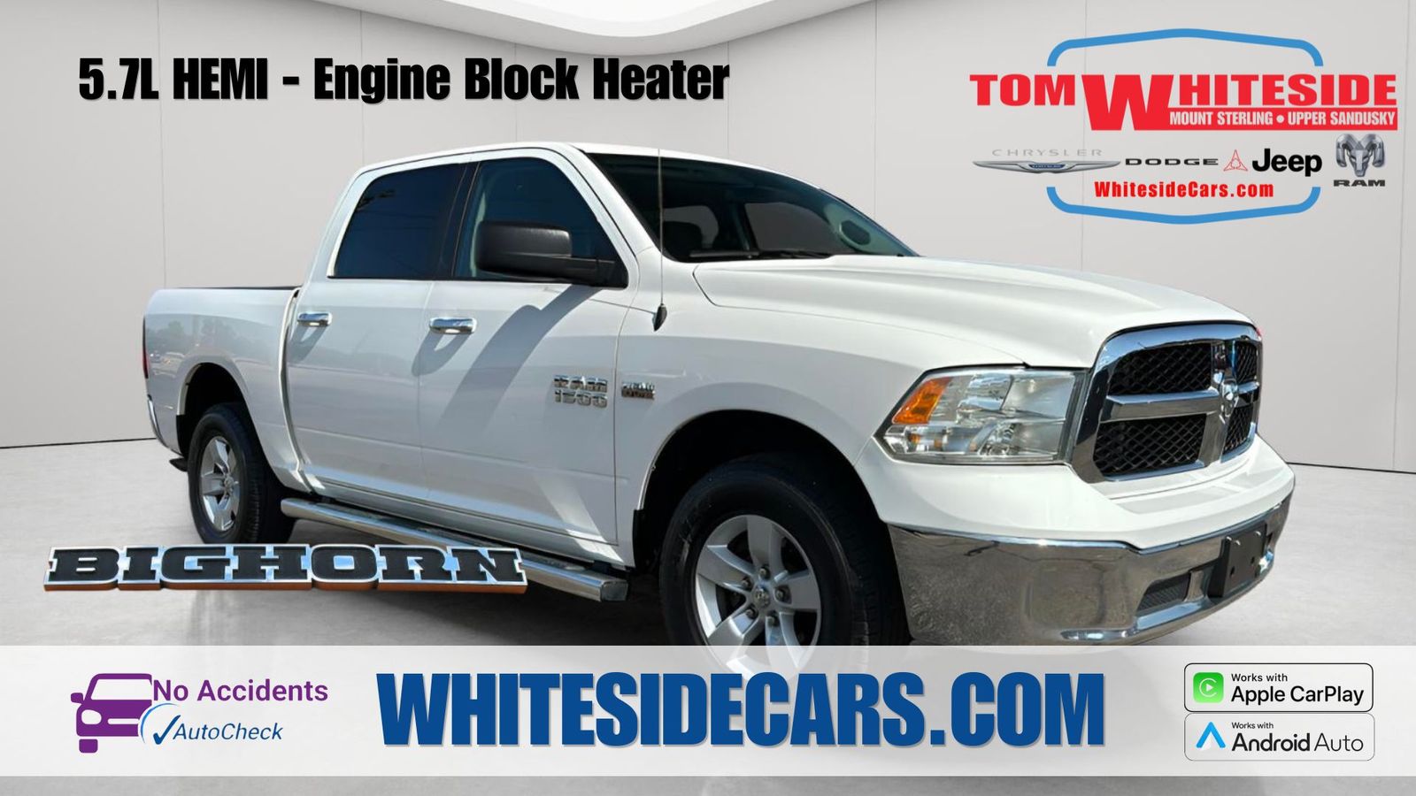 Bright White Clearcoat 2018 RAM 1500 Pickup Truck Four-Wheel Drive 8-Speed Automatic