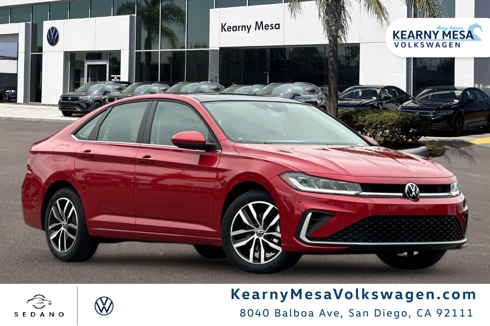 Red Metallic 2026 Volkswagen Jetta Sedan Front-Wheel Drive 8-Speed Automatic