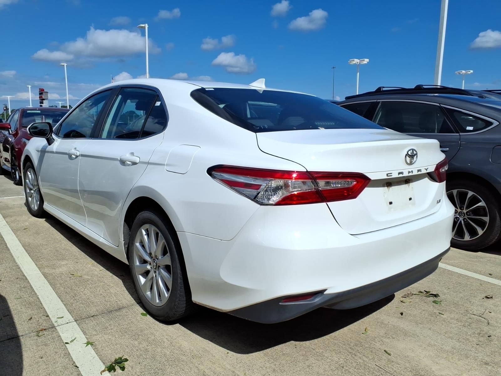 2020 Toyota Camry LE White at Joe Myers Mazda Kia