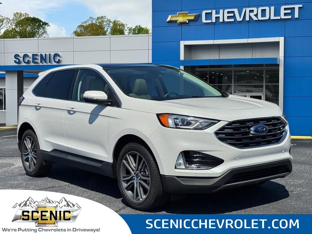 White Metallic 2021 Ford Edge SUV / Crossover All-Wheel Drive 8-Speed Automatic