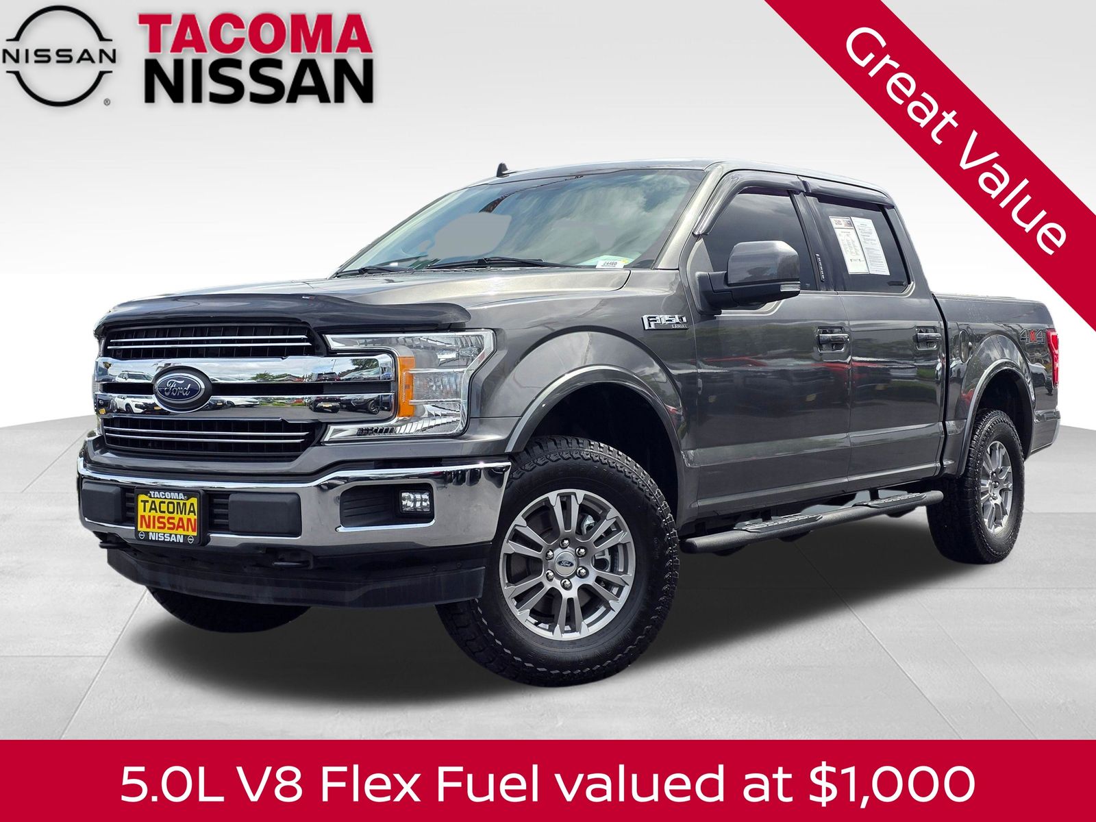 Gray (Magnetic) 2019 Ford F-150 Lariat SuperCrew 4WD Pickup Truck Four-Wheel Drive Automatic