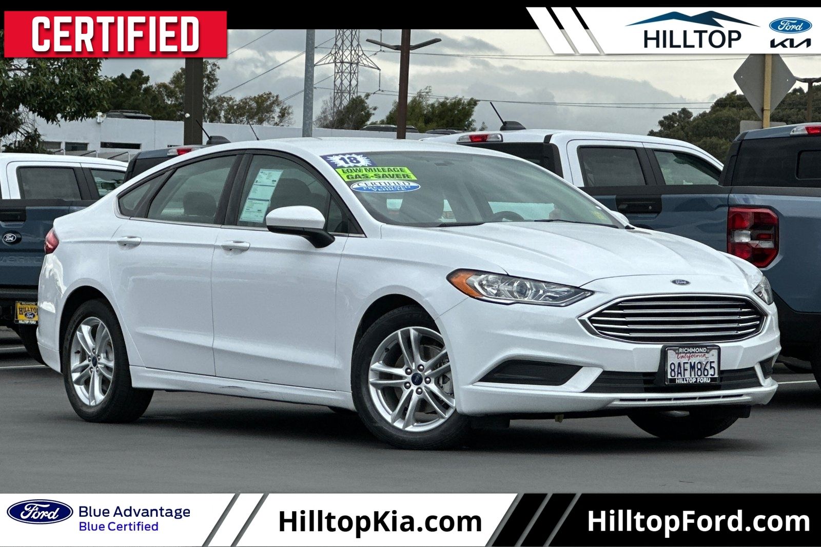Oxford White 2018 Ford Fusion SE Sedan Front-Wheel Drive 6-Speed Automatic