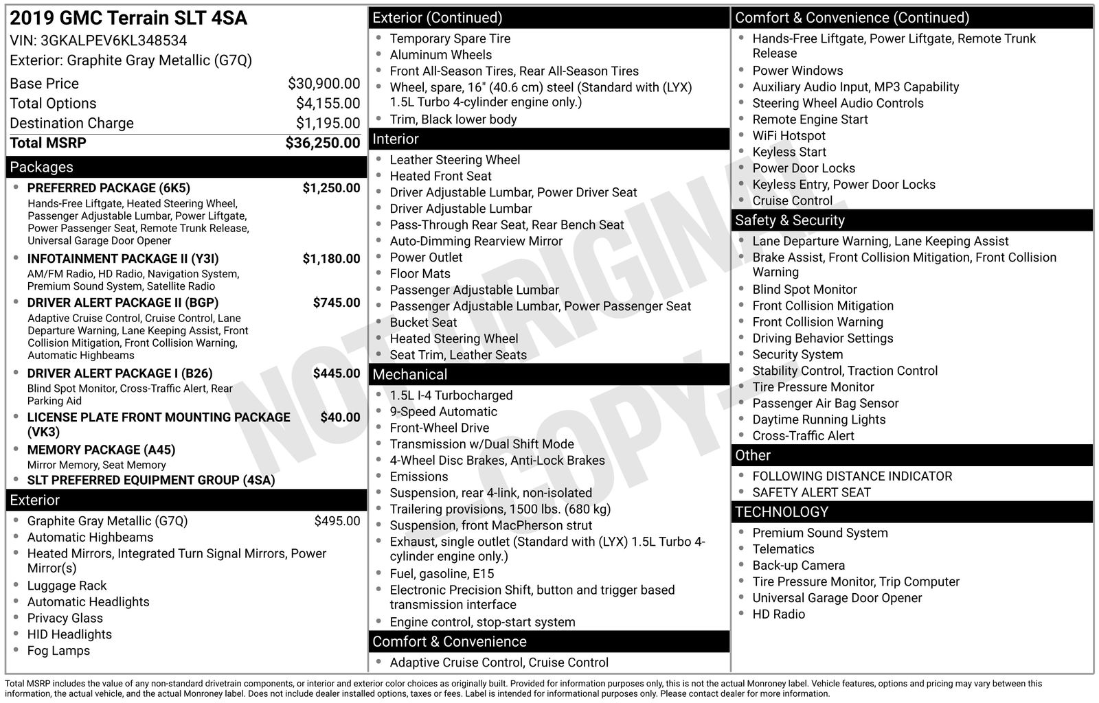 Used Car 2019 Gmc Terrain  Slt For Sale Under $20,000 In Austin, Texas