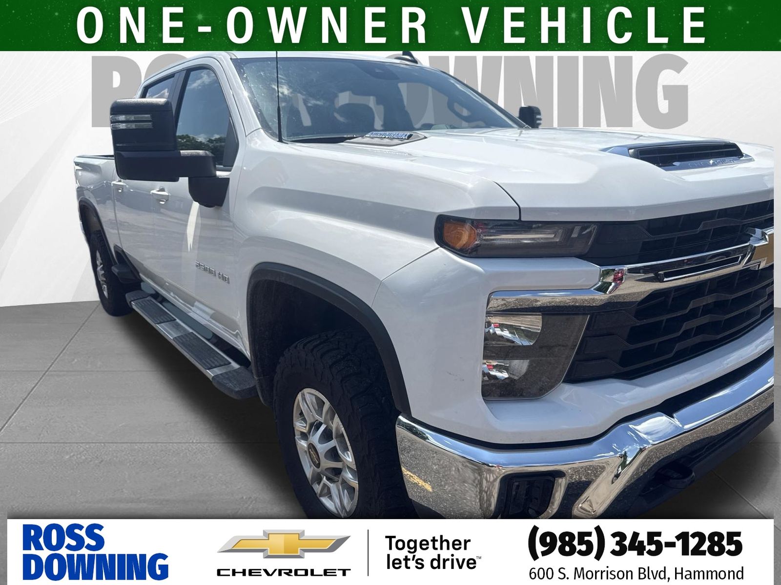 Summit White 2025 Chevrolet Silverado 2500HD Pickup Truck Four-Wheel Drive Automatic