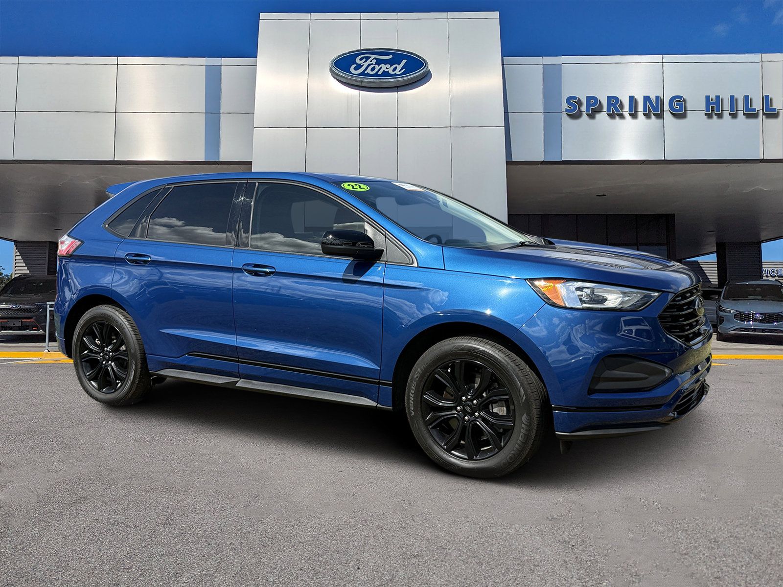 Blue Metallic 2022 Ford Edge SUV / Crossover All-Wheel Drive 8-Speed Automatic