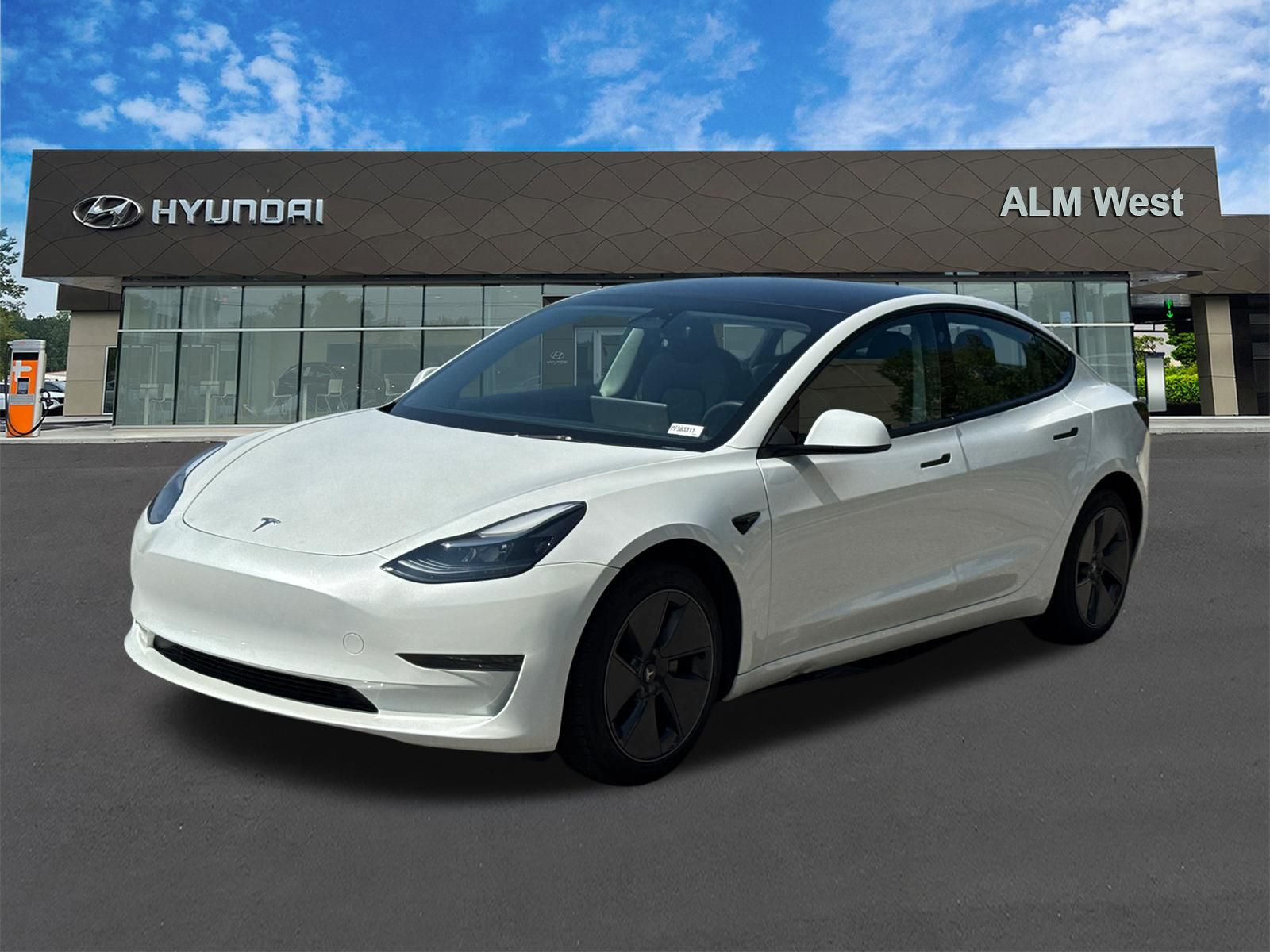White 2023 Tesla Model 3 Sedan Rear-Wheel Drive 1-Speed Automatic