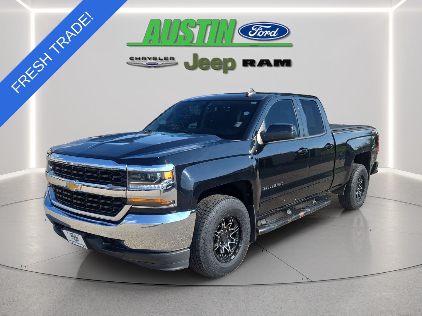 Black 2018 Chevrolet Silverado 1500 Pickup Truck Four-Wheel Drive 6-Speed Automatic Overdrive