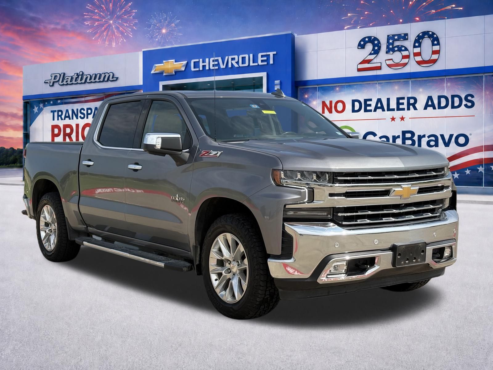 Gray (Satin Steel Metallic) 2021 Chevrolet Silverado 1500 Pickup Truck Four-Wheel Drive 8-Speed Automatic