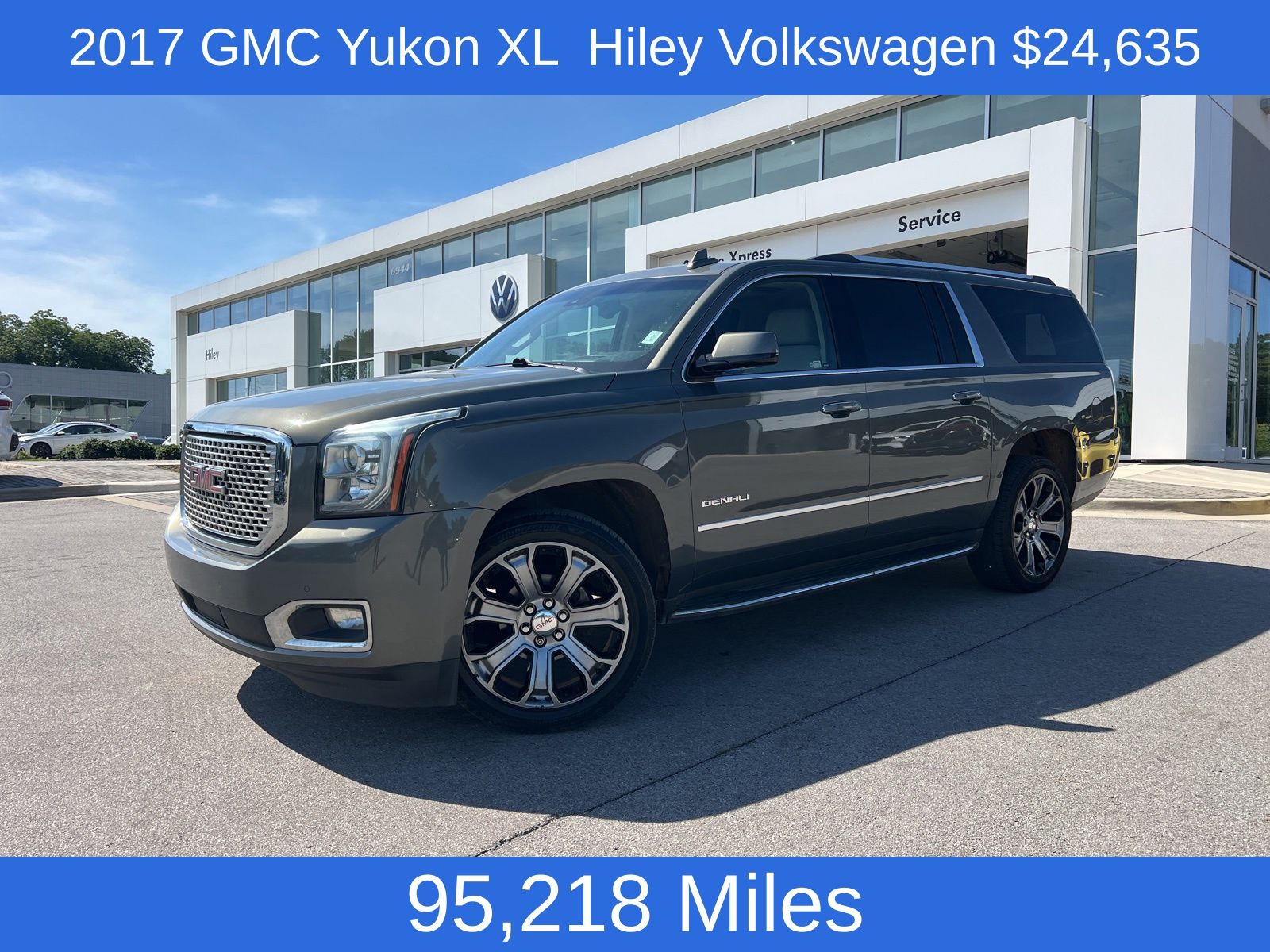 Mineral Metallic 2017 GMC Yukon XL Denali RWD SUV / Crossover 4X2 8-Speed Automatic Overdrive