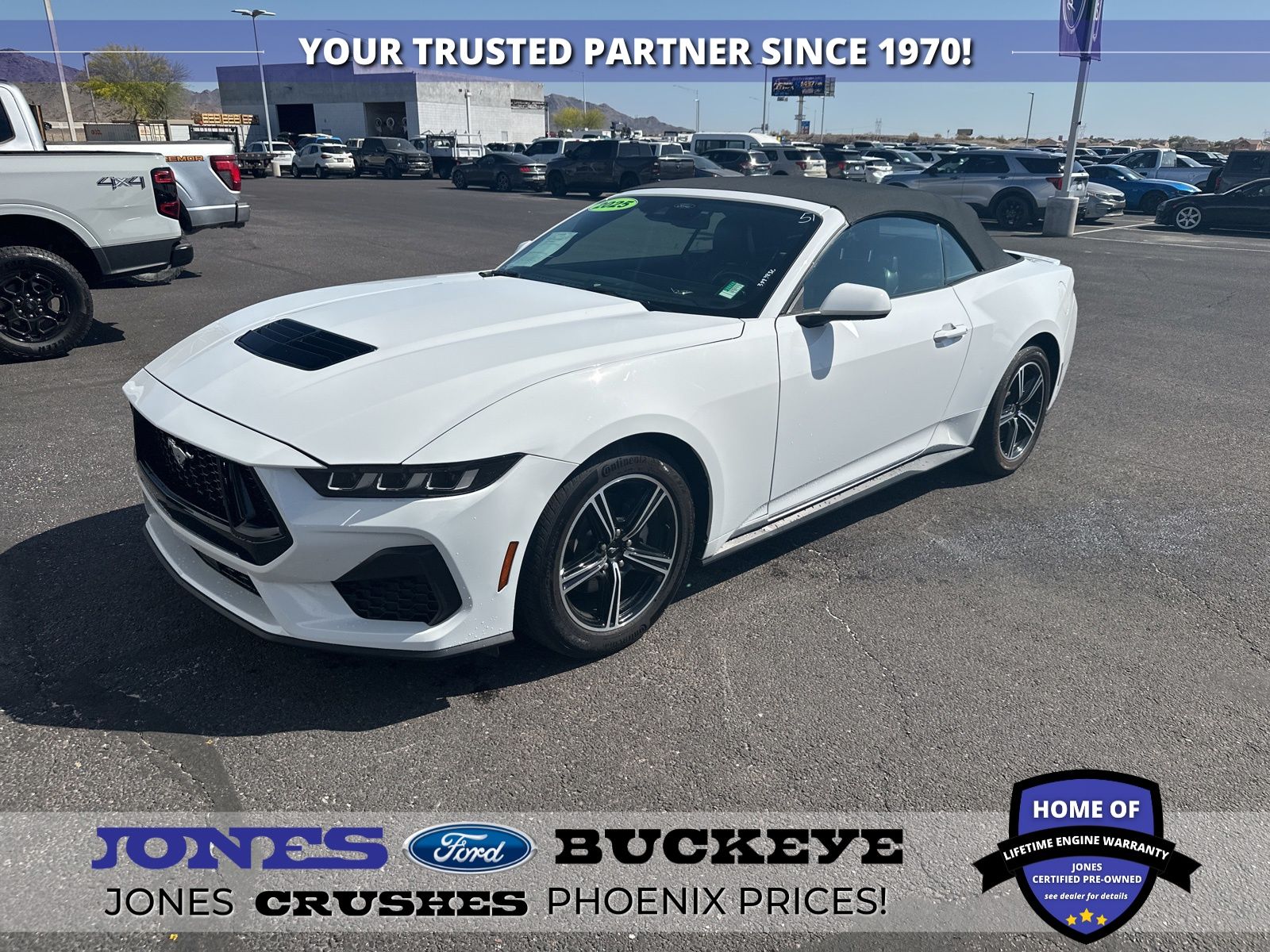 Oxford White 2025 Ford Mustang EcoBoost Premium Convertible RWD Convertible Rear-Wheel Drive Automatic