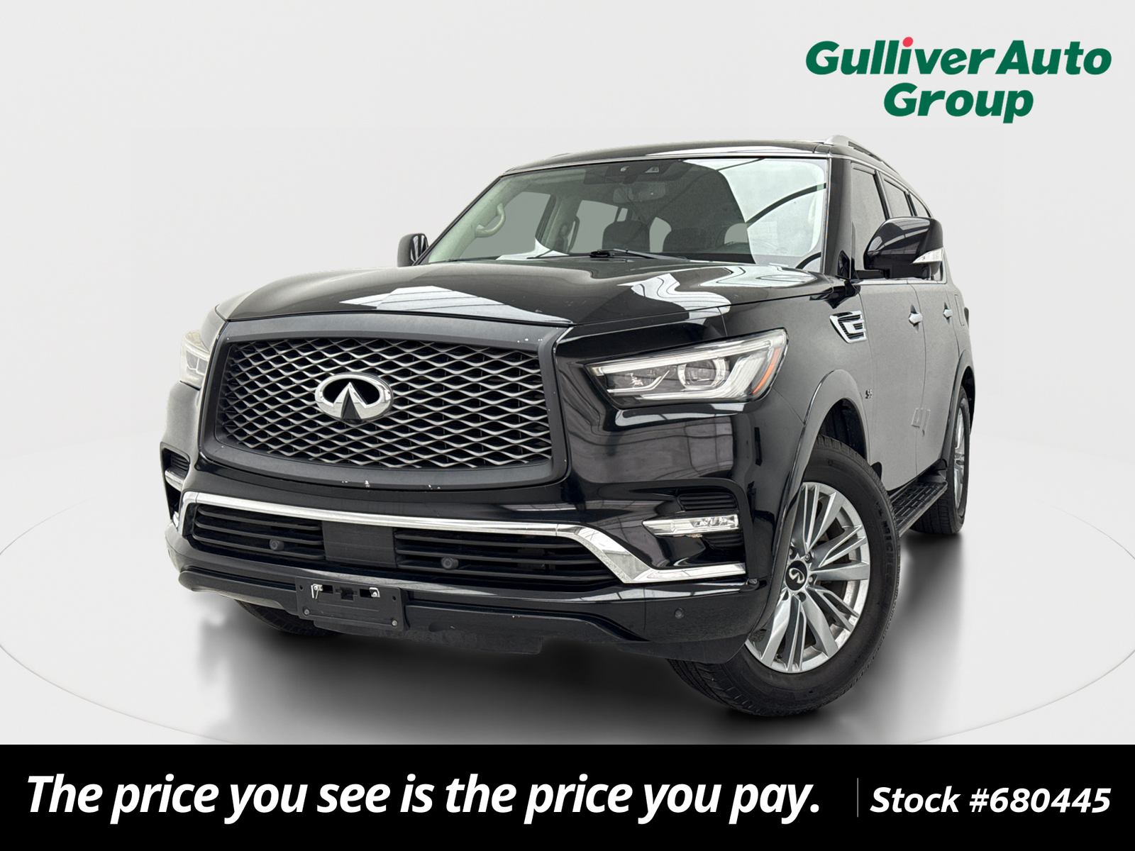 Black Obsidian 2019 INFINITI QX80 Luxe RWD SUV / Crossover Rear-Wheel Drive 7-Speed Automatic