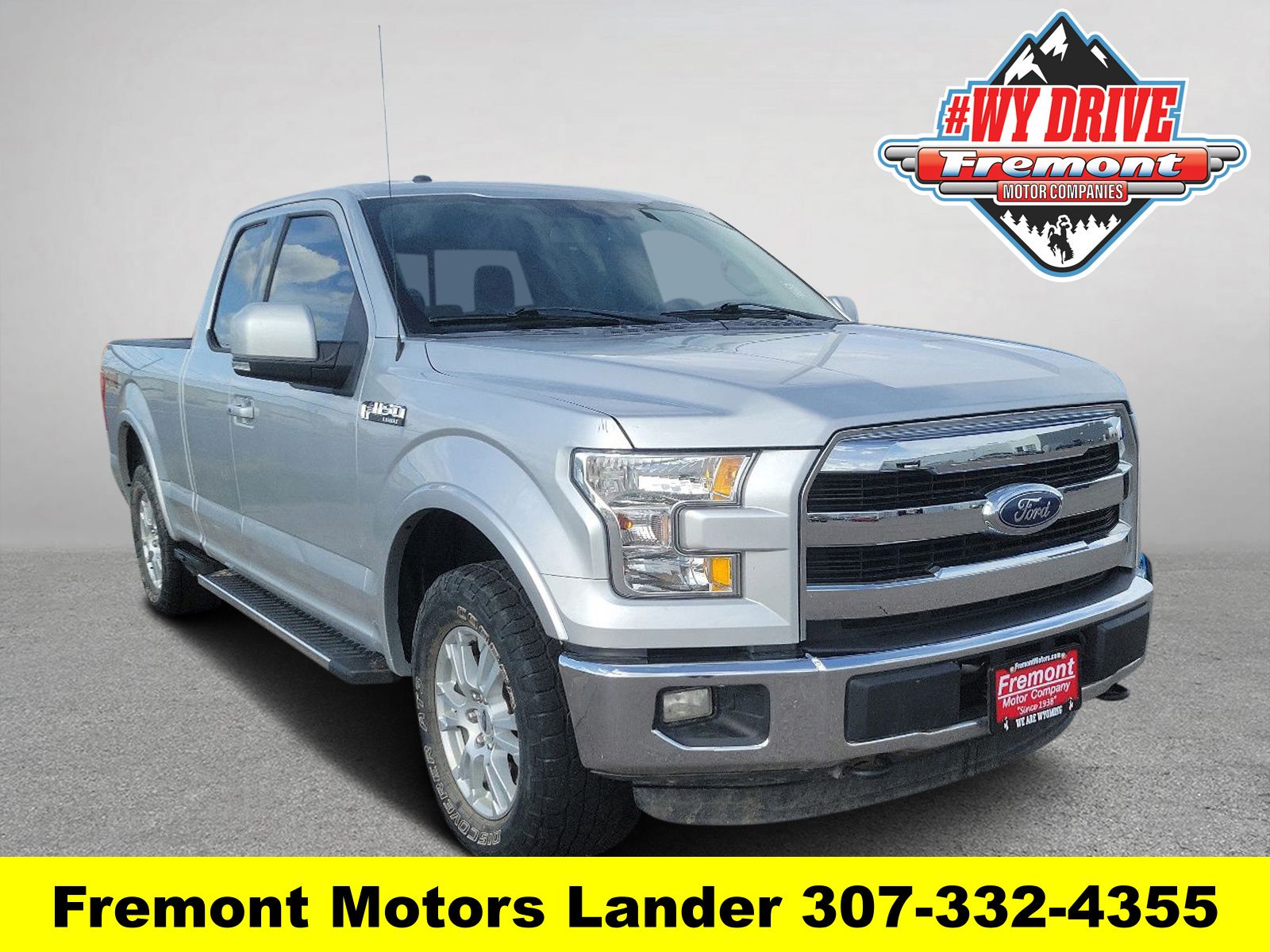 Ingot Silver 2015 Ford F-150 Lariat SuperCab 4WD Pickup Truck Four-Wheel Drive 6-Speed Automatic