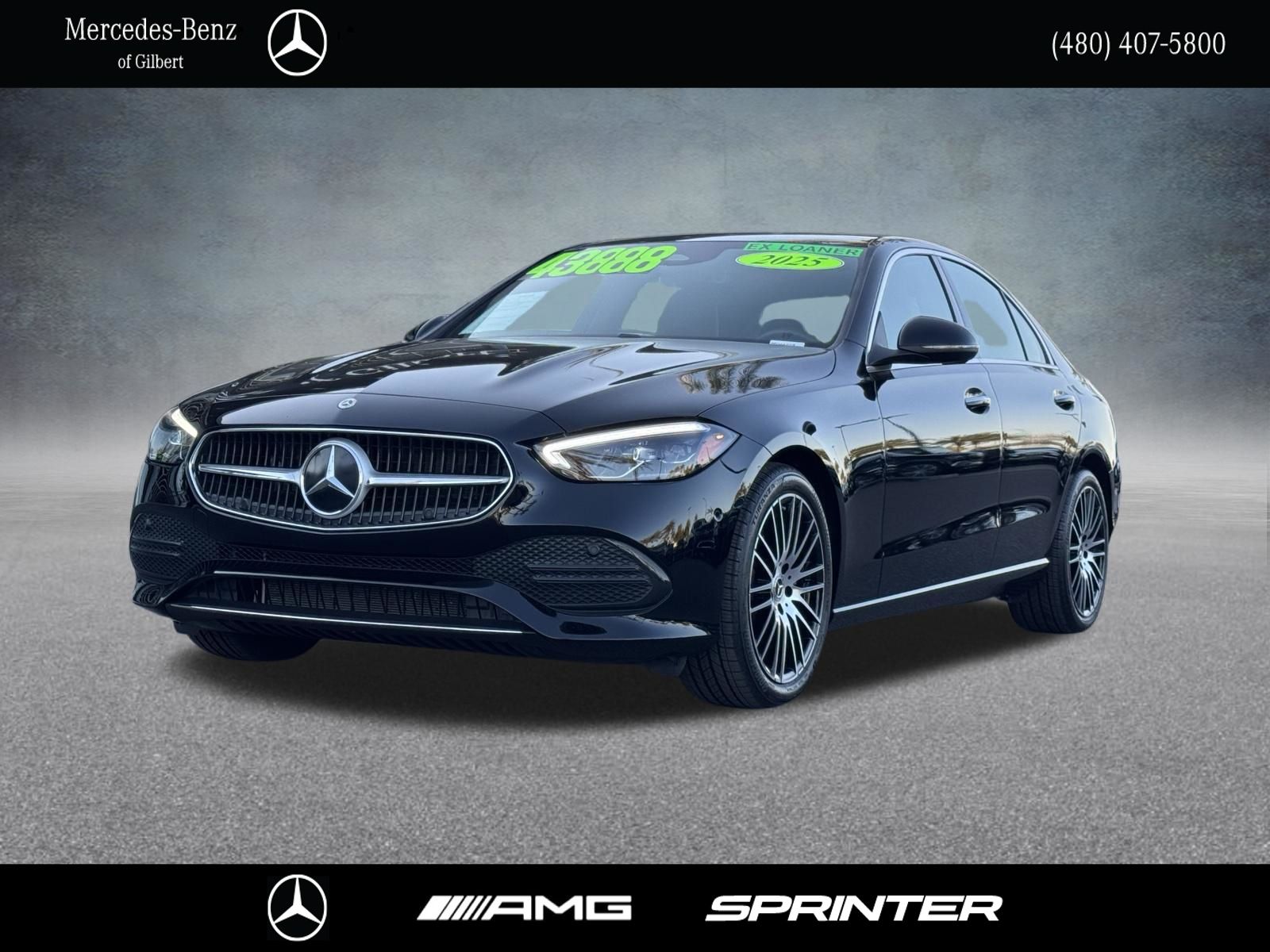 Black 2025 Mercedes-Benz C-Class C 300 RWD Sedan Rear-Wheel Drive 9-Speed Automatic