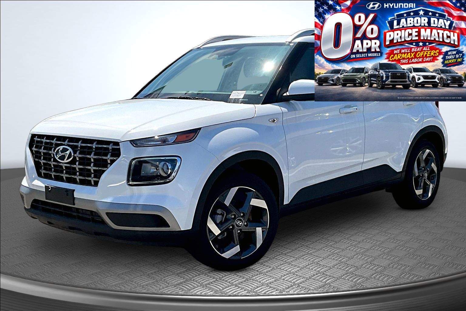 Lunar White 2026 Hyundai Venue SUV / Crossover Front-Wheel Drive Continuously Variable Transmission