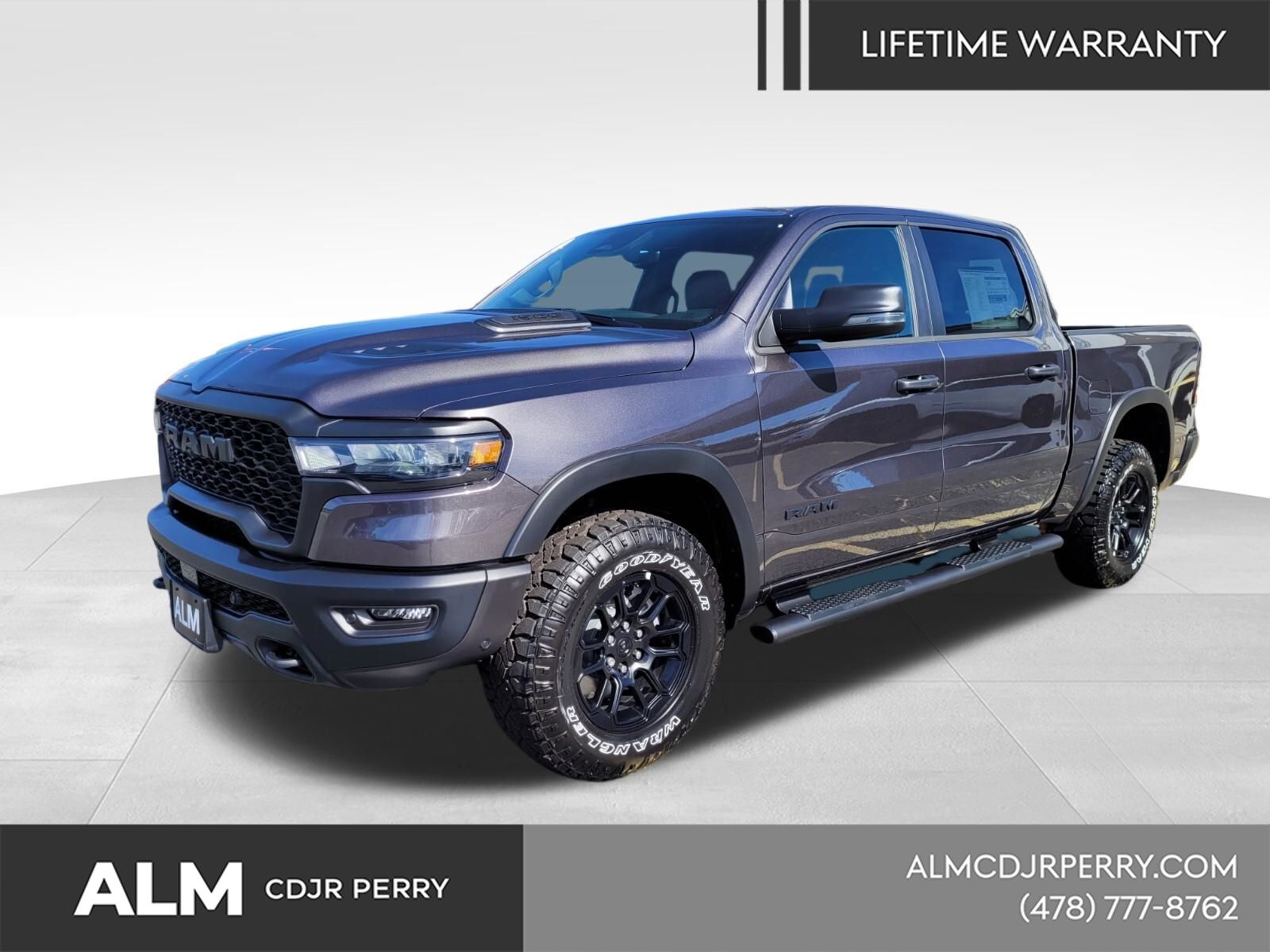 Gray (Granite Crystal Metallic Clearcoat) 2026 RAM 1500 Rebel Crew Cab 4WD Pickup Truck Four-Wheel Drive 8-Speed Automatic