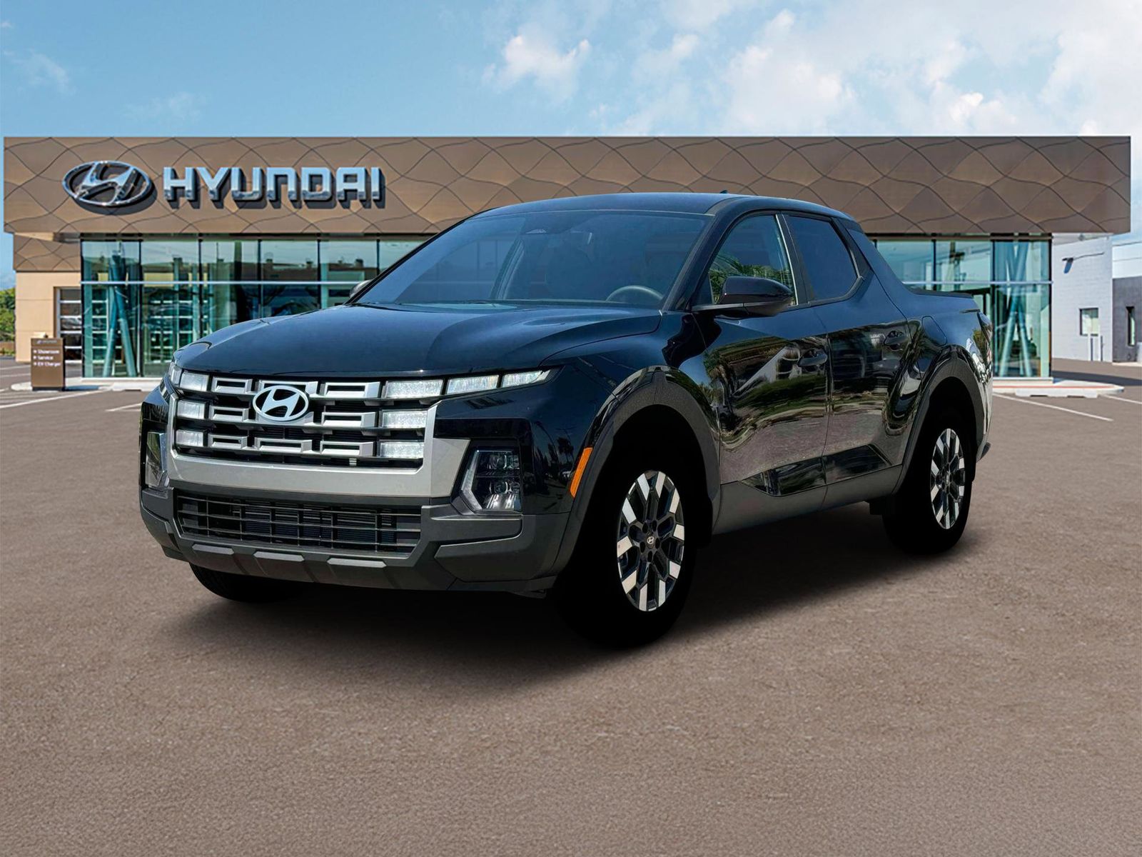 Phantom Black 2025 Hyundai Santa Cruz SE Crew Cab FWD Pickup Truck Front-Wheel Drive 8-Speed Automatic