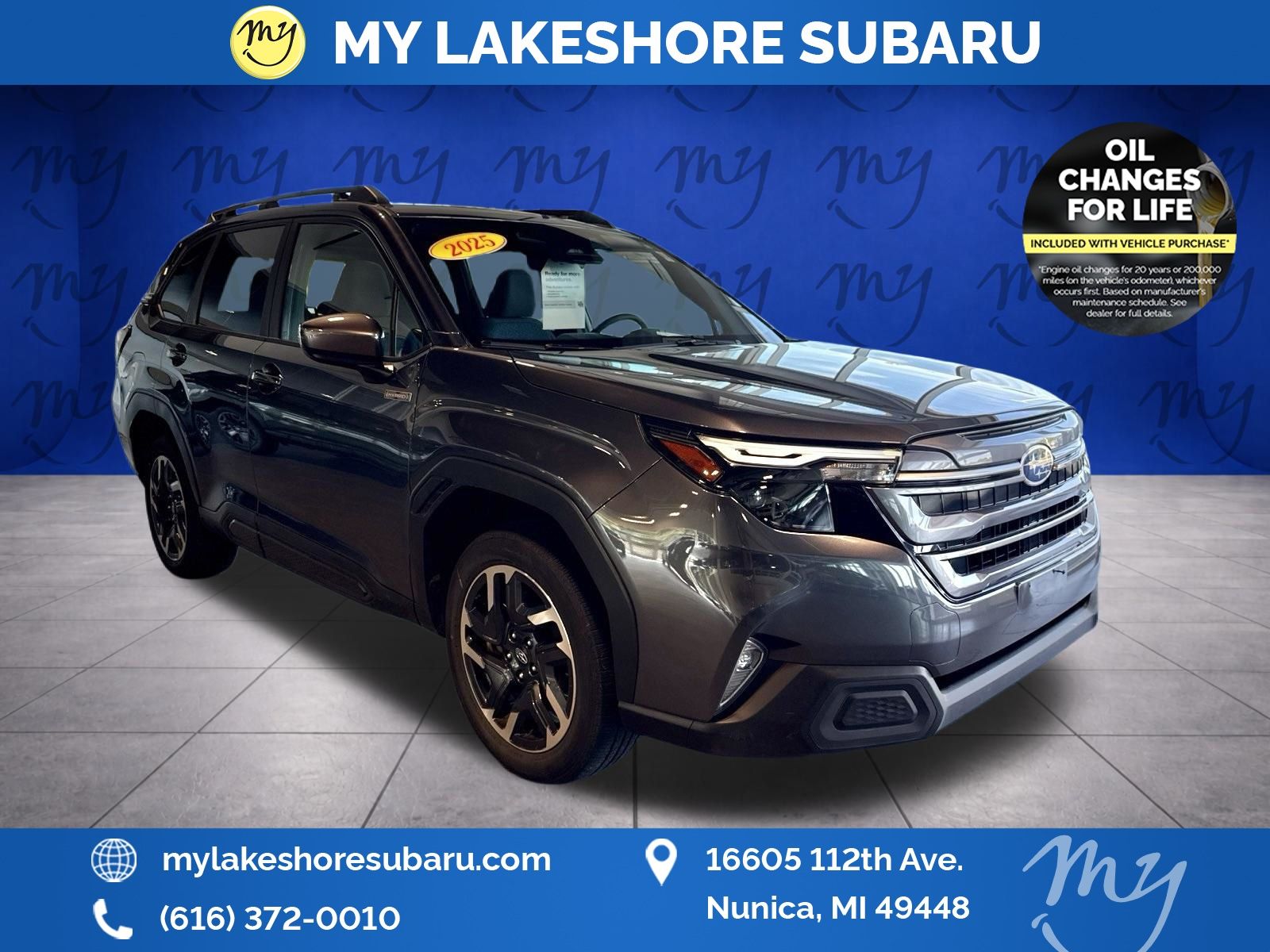 Magnetite Gray Metallic 2025 Subaru Forester Hybrid SUV / Crossover All-Wheel Drive Continuously Variable Transmission