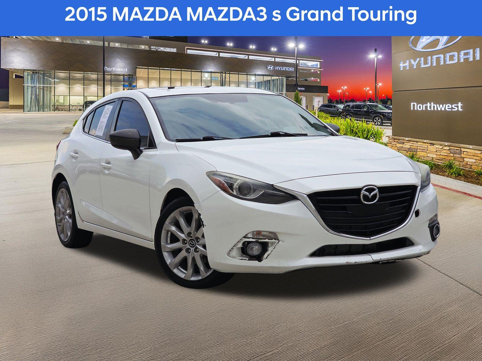 Snowflake White Pearl Mica 2015 Mazda MAZDA3 Hatchback Front-Wheel Drive 6-Speed Automatic