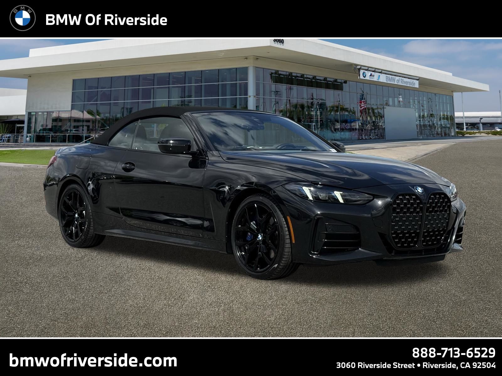 Black Sapphire Metallic 2025 BMW 4 Series Convertible Rear-Wheel Drive 8-Speed Automatic